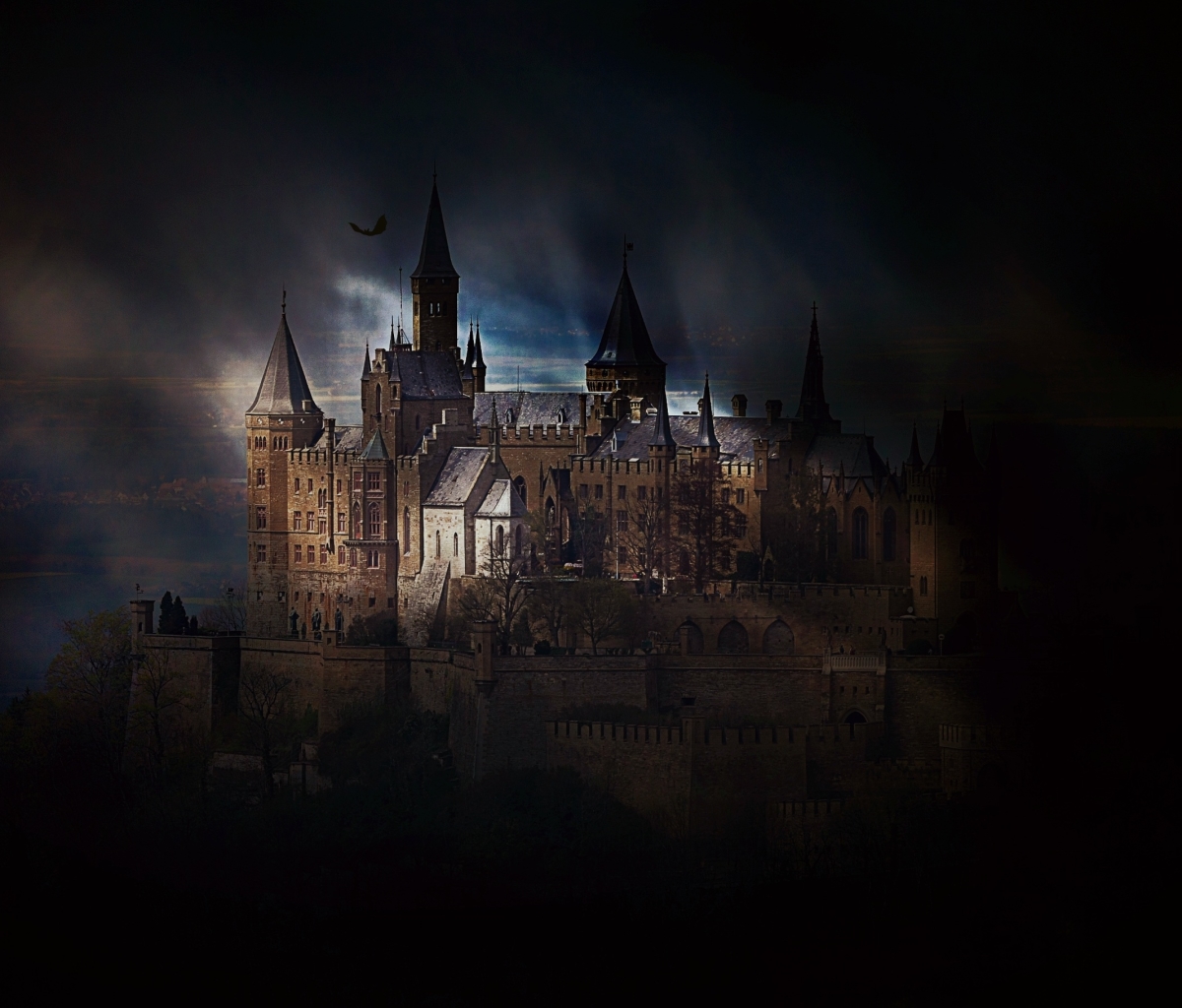 Download mobile wallpaper Night, Castles, Dark, Castle for free.