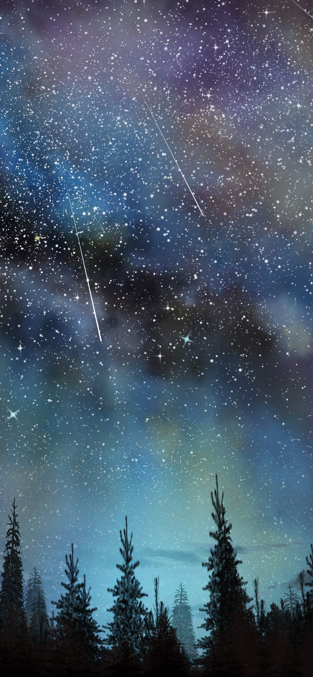 Descarga gratuita de fondo de pantalla para móvil de Estrellas, Noche, Cometa, Tierra/naturaleza.