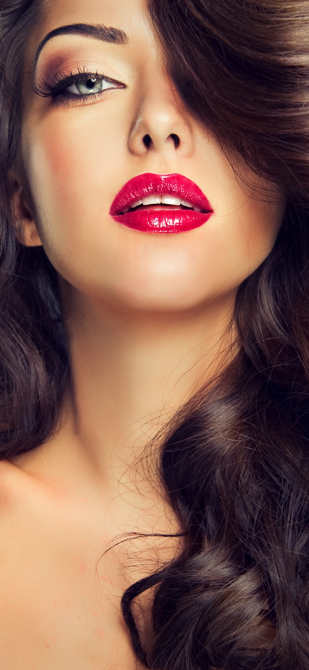 Download mobile wallpaper Face, Model, Women, Lipstick for free.