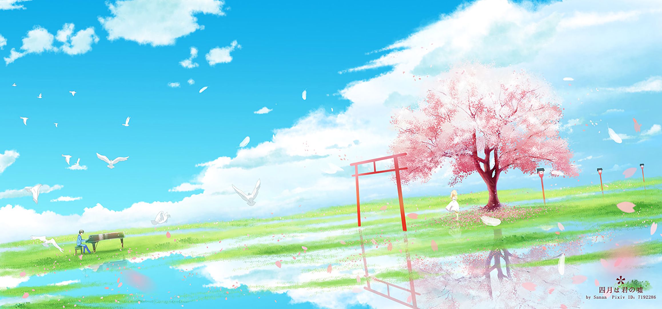 Free download wallpaper Anime, Kousei Arima, Kaori Miyazono, Your Lie In April on your PC desktop