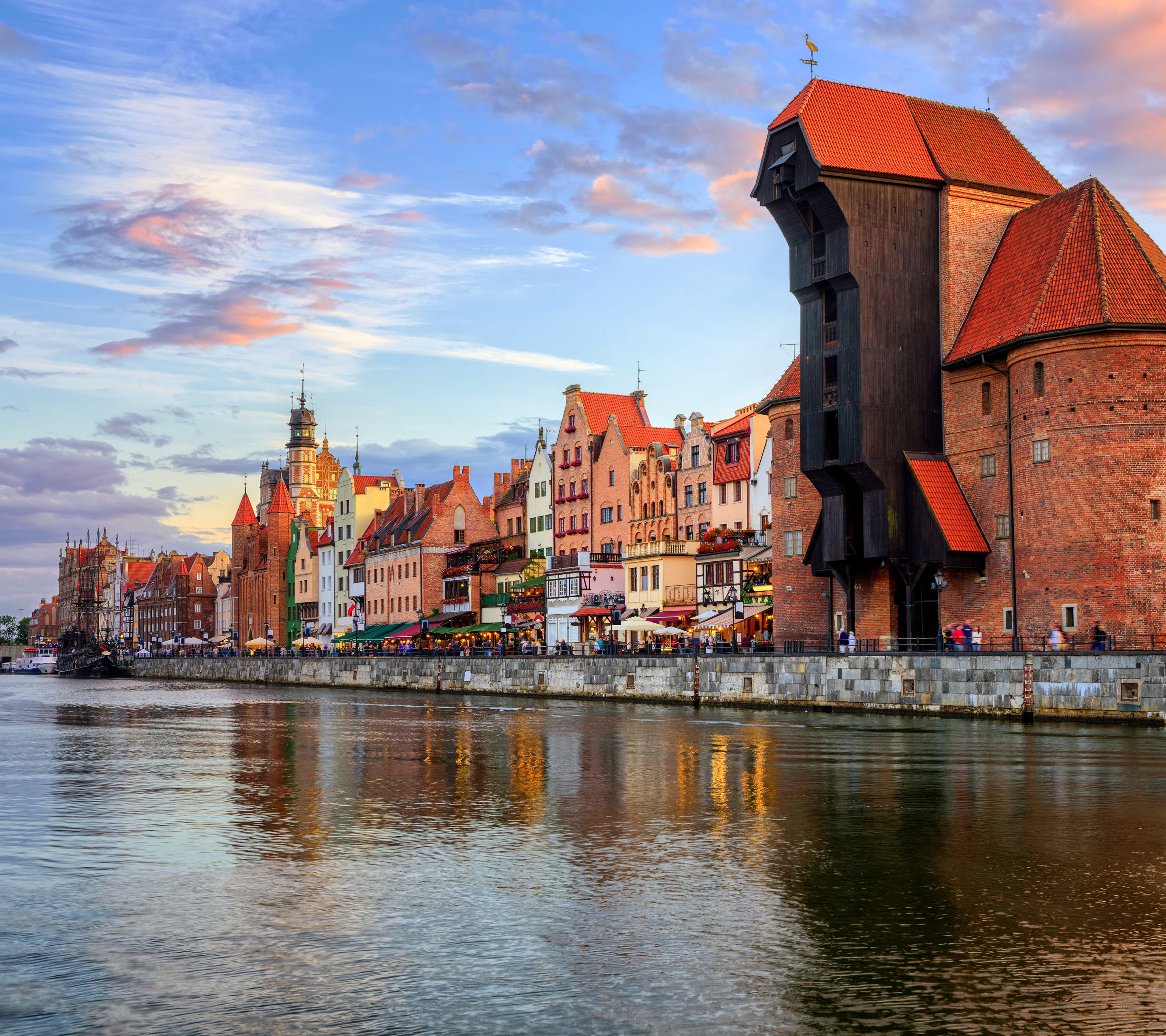 man made, gdansk, city, poland, town, house, towns