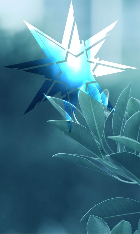 Download mobile wallpaper Leaf, Artistic, Star, Polyscape for free.