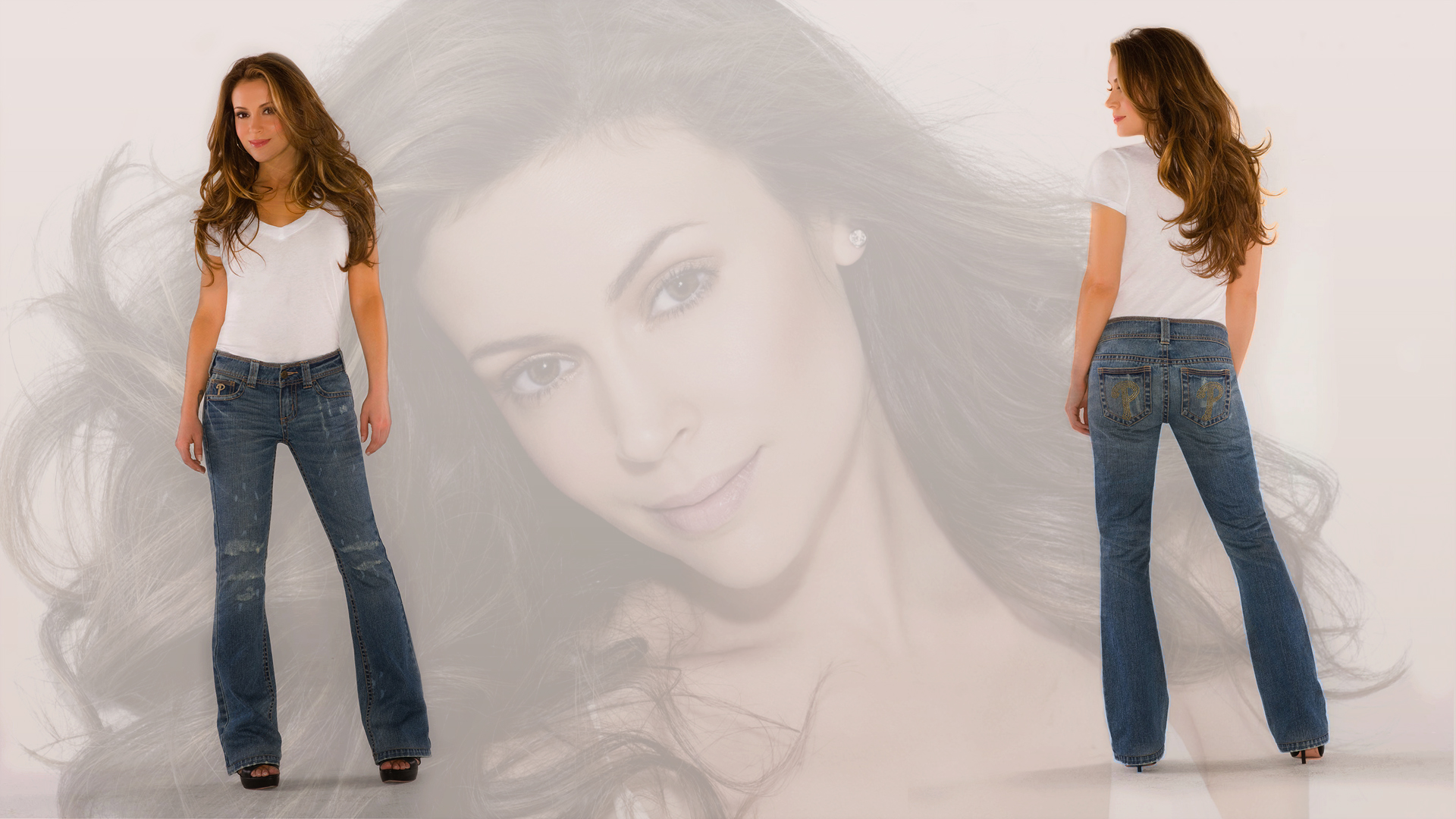 Free download wallpaper Celebrity, Alyssa Milano on your PC desktop