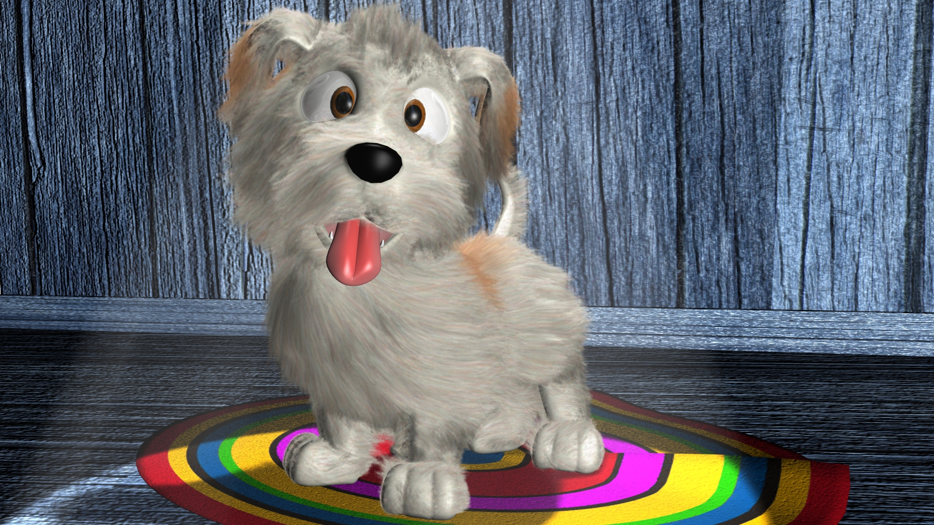 Free download wallpaper Cartoon, Dog, 3D, Puppy, Artistic, 3D Art on your PC desktop