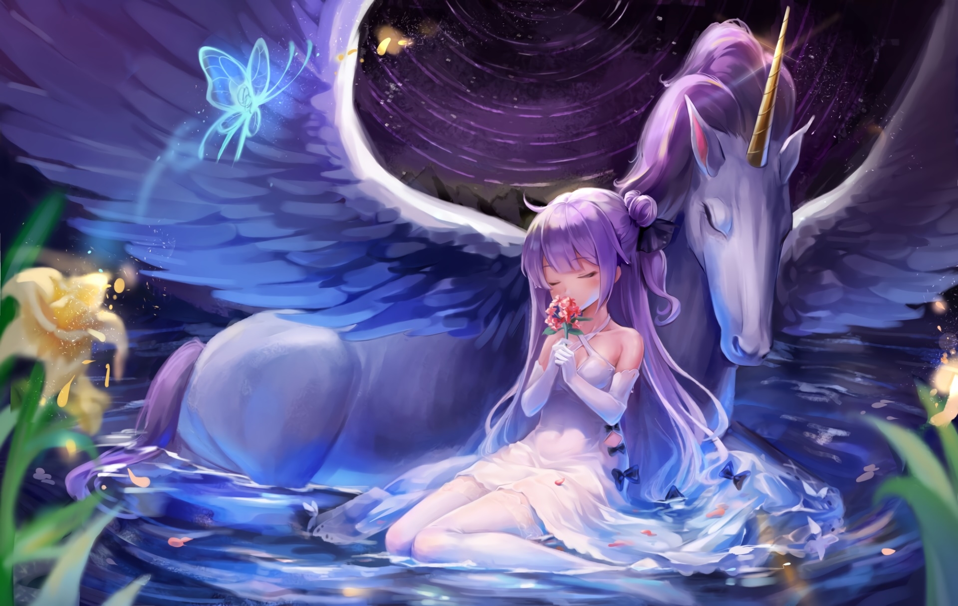 Free download wallpaper Anime, Wings, Unicorn, Azur Lane, Unicorn (Azur Lane) on your PC desktop