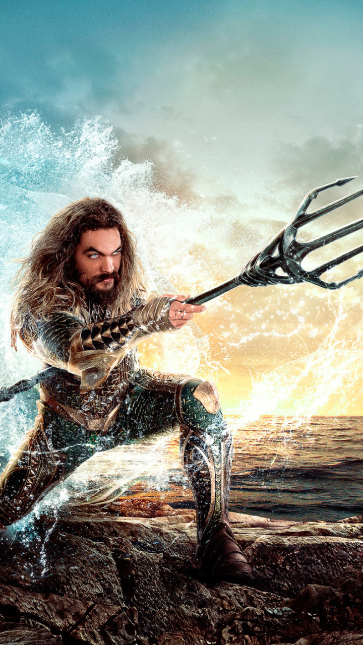 Handy-Wallpaper Filme, Aquaman, Jason Momoa kostenlos herunterladen.