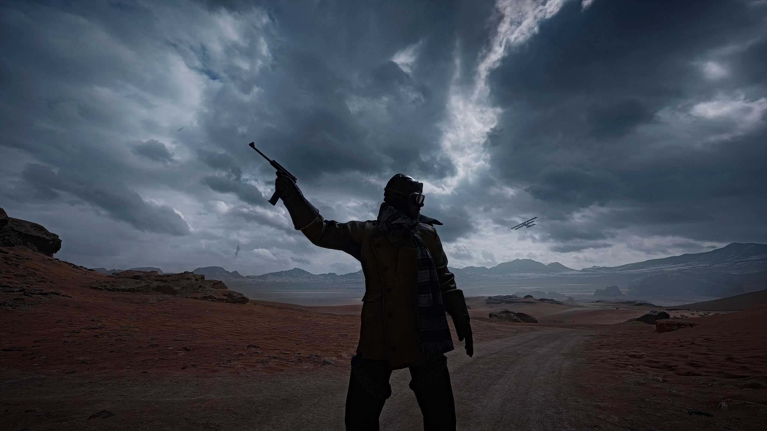 Скачати мобільні шпалери Пустеля, Хмара, Відеогра, Поле Битви, Battlefield 1 безкоштовно.