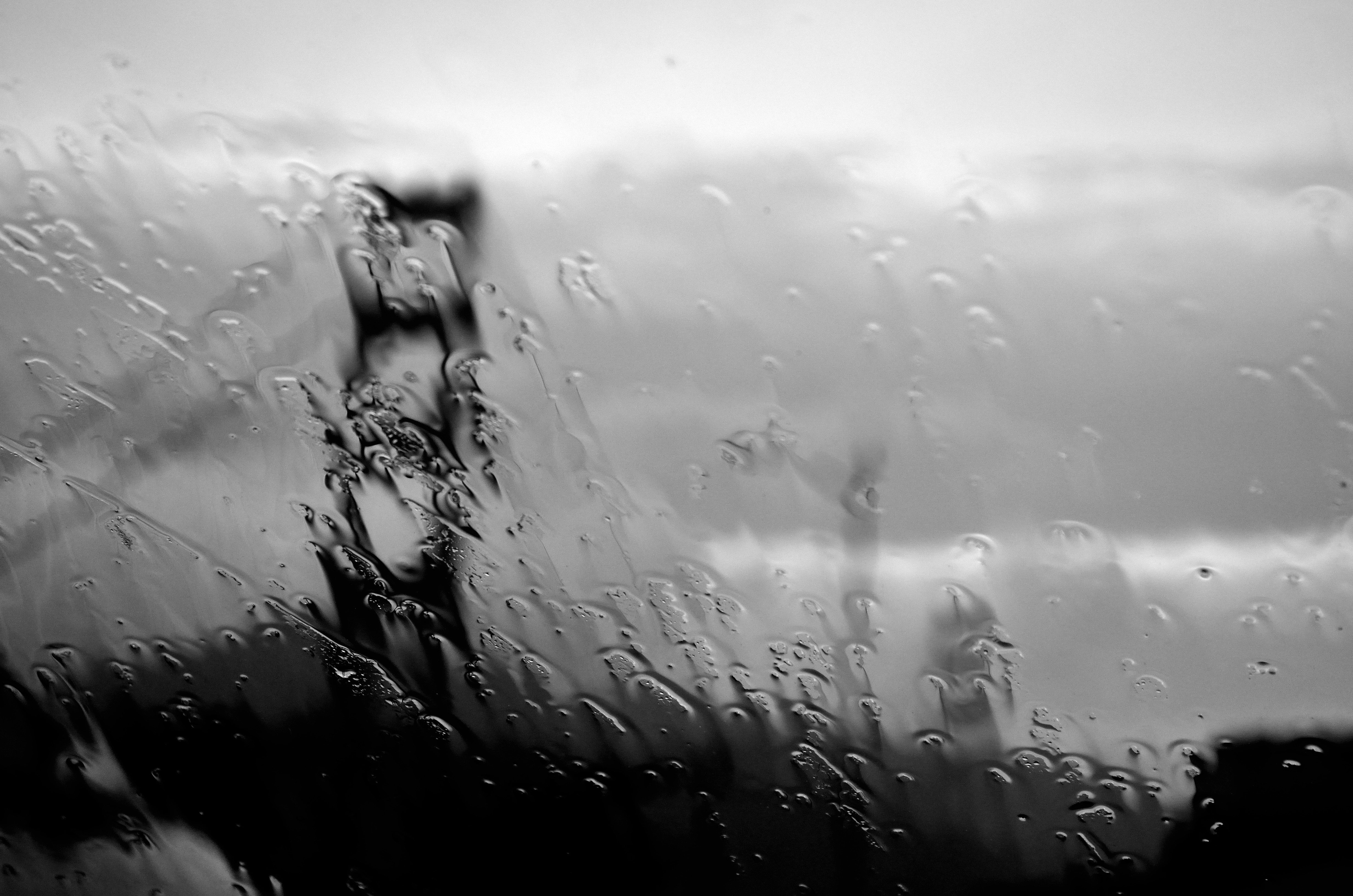 Download mobile wallpaper Miscellaneous, Miscellanea, Chb, Wet, Water, Bw, Drops, Glass for free.