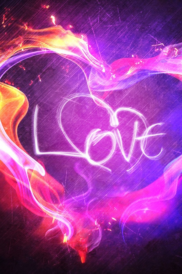 Download mobile wallpaper Love, Flame, Heart, Artistic for free.