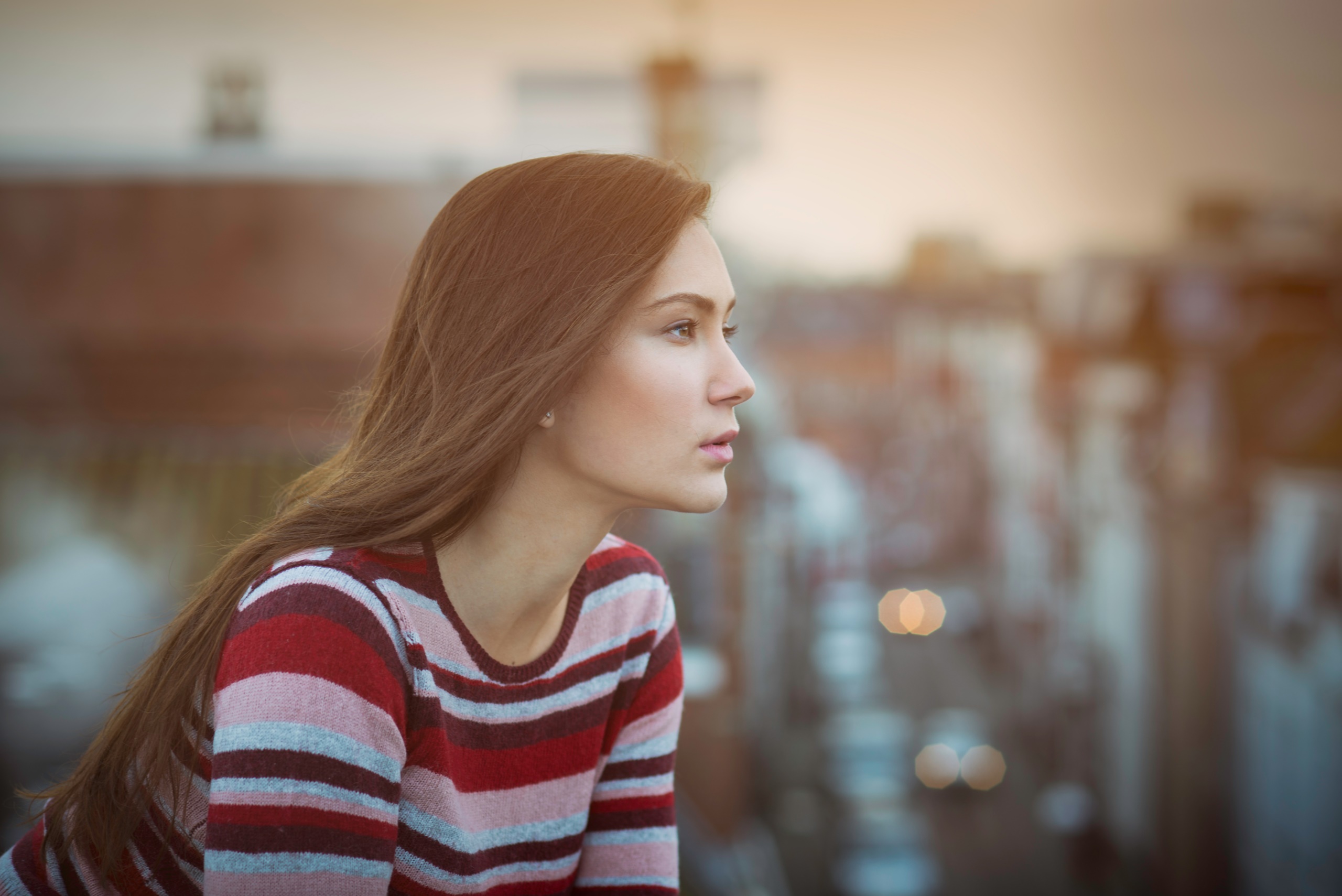 Download mobile wallpaper Brunette, Model, Women, Long Hair, Depth Of Field for free.