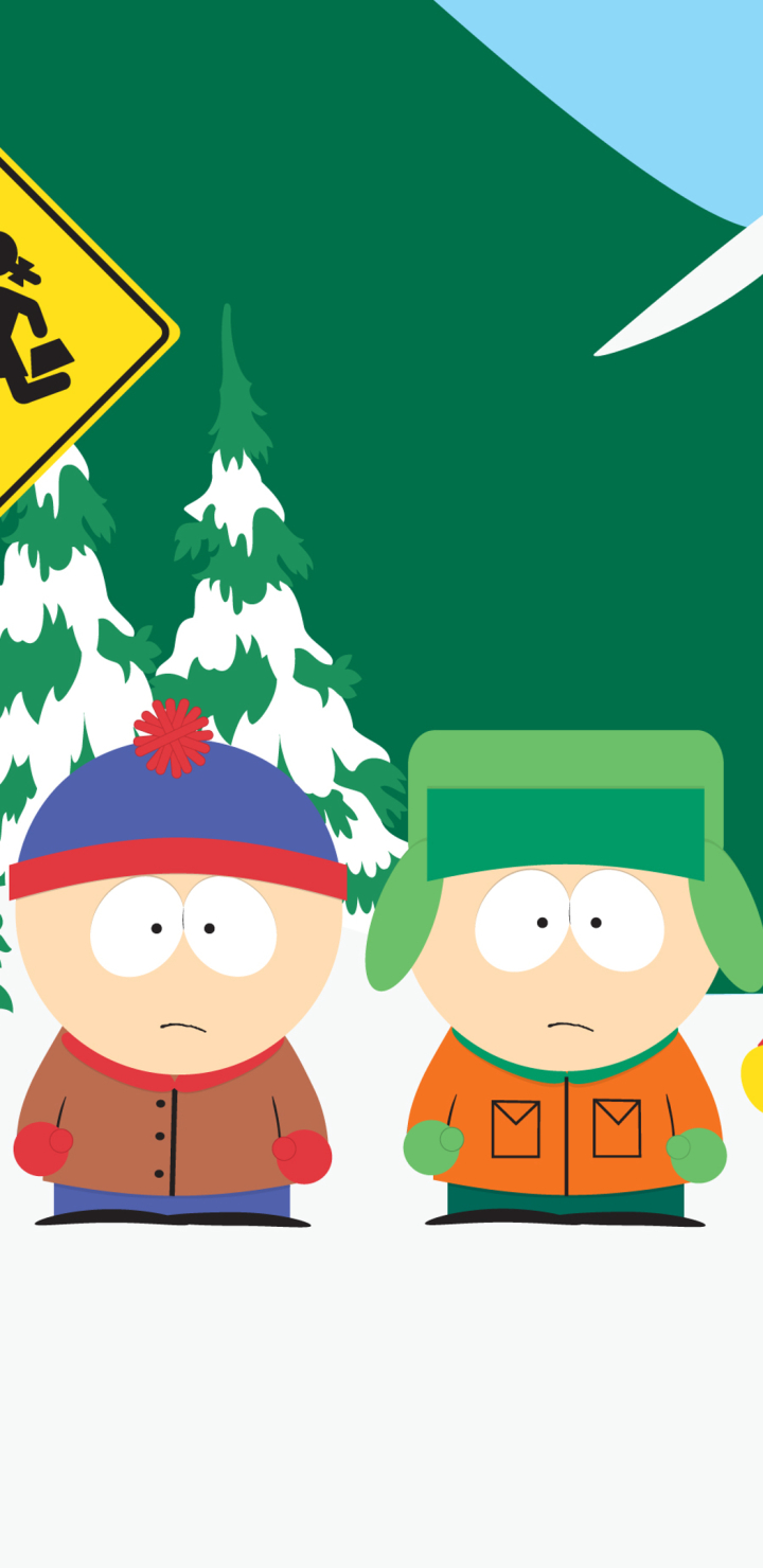 Handy-Wallpaper South Park, Fernsehserien, Stan Sumpf, Kyle Broflovski kostenlos herunterladen.