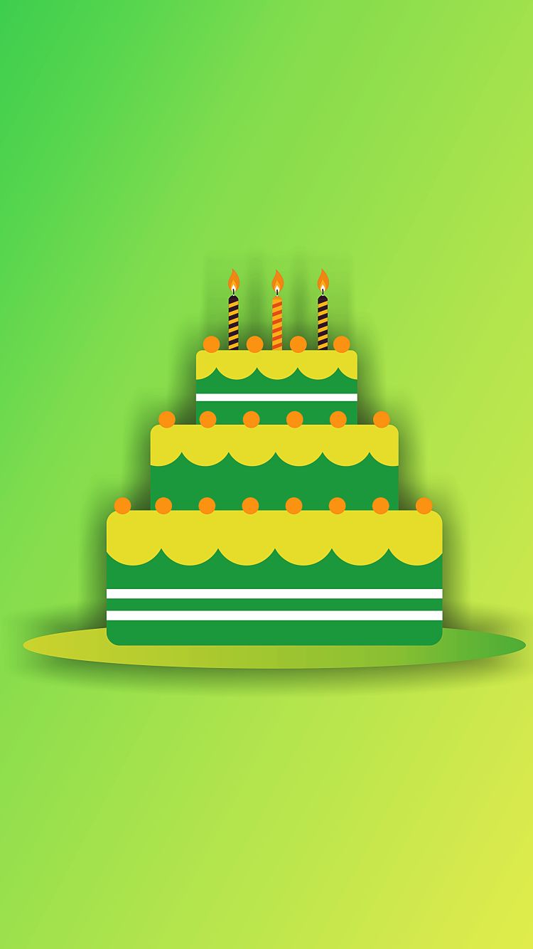 Download mobile wallpaper Holiday, Cake, Birthday, Minimalist for free.