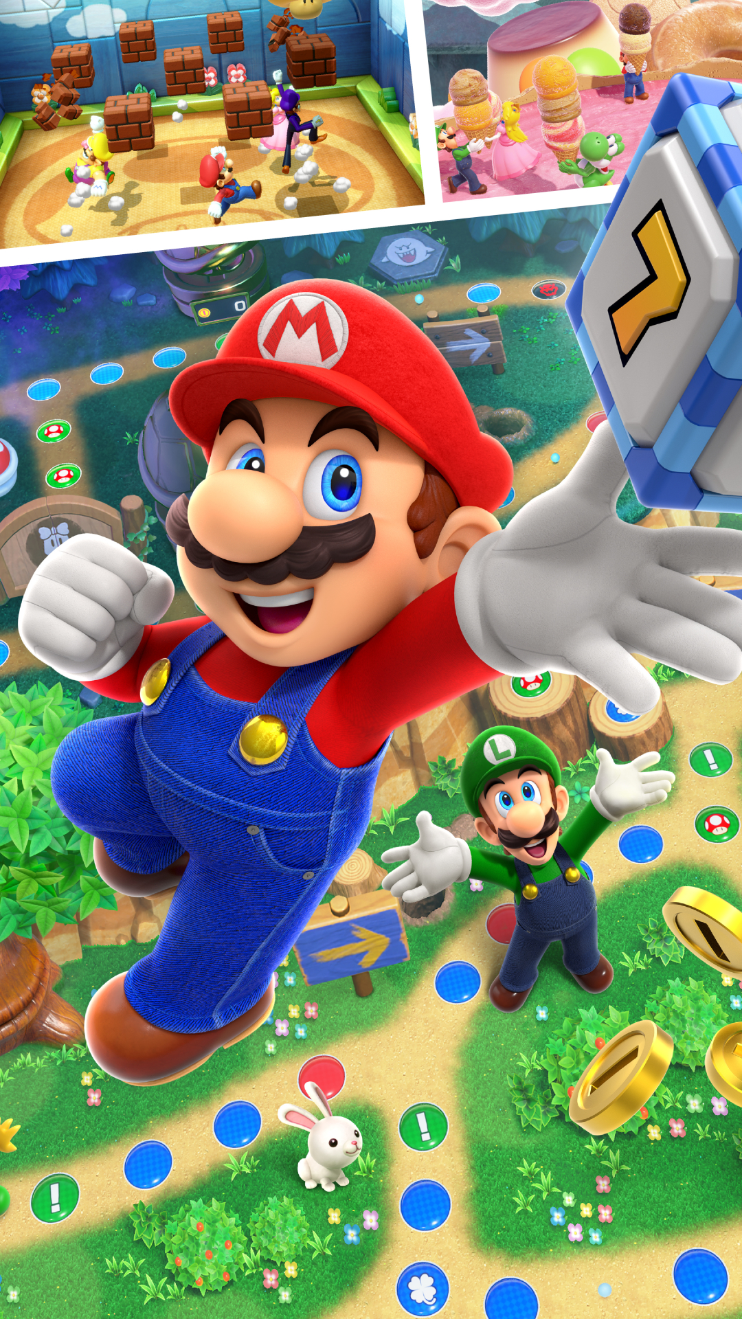 Скачати мобільні шпалери Маріо, Відеогра, Луїджі, Mario Party Superstars безкоштовно.