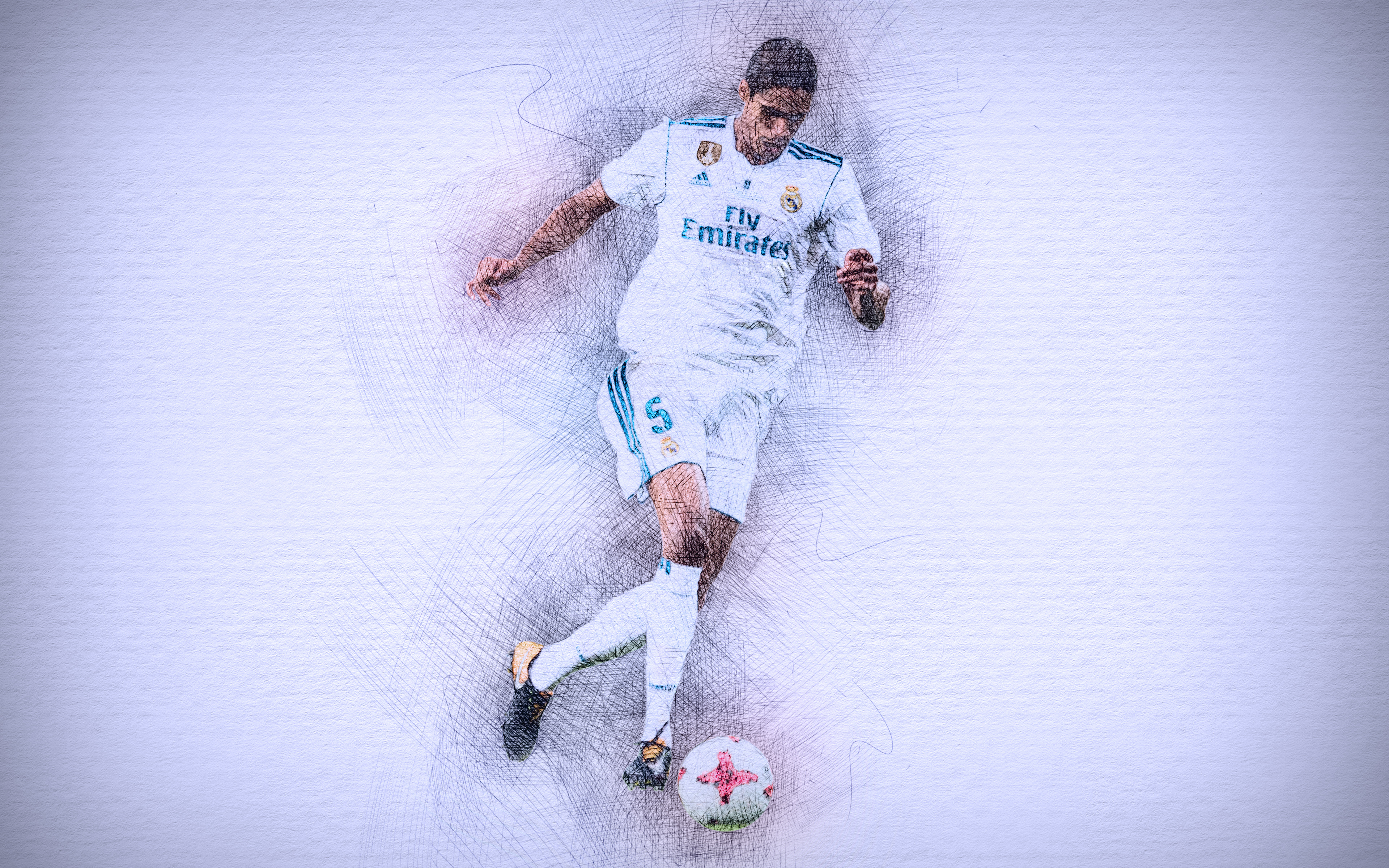 Download mobile wallpaper Sports, Soccer, French, Real Madrid C F, Raphaël Varane for free.