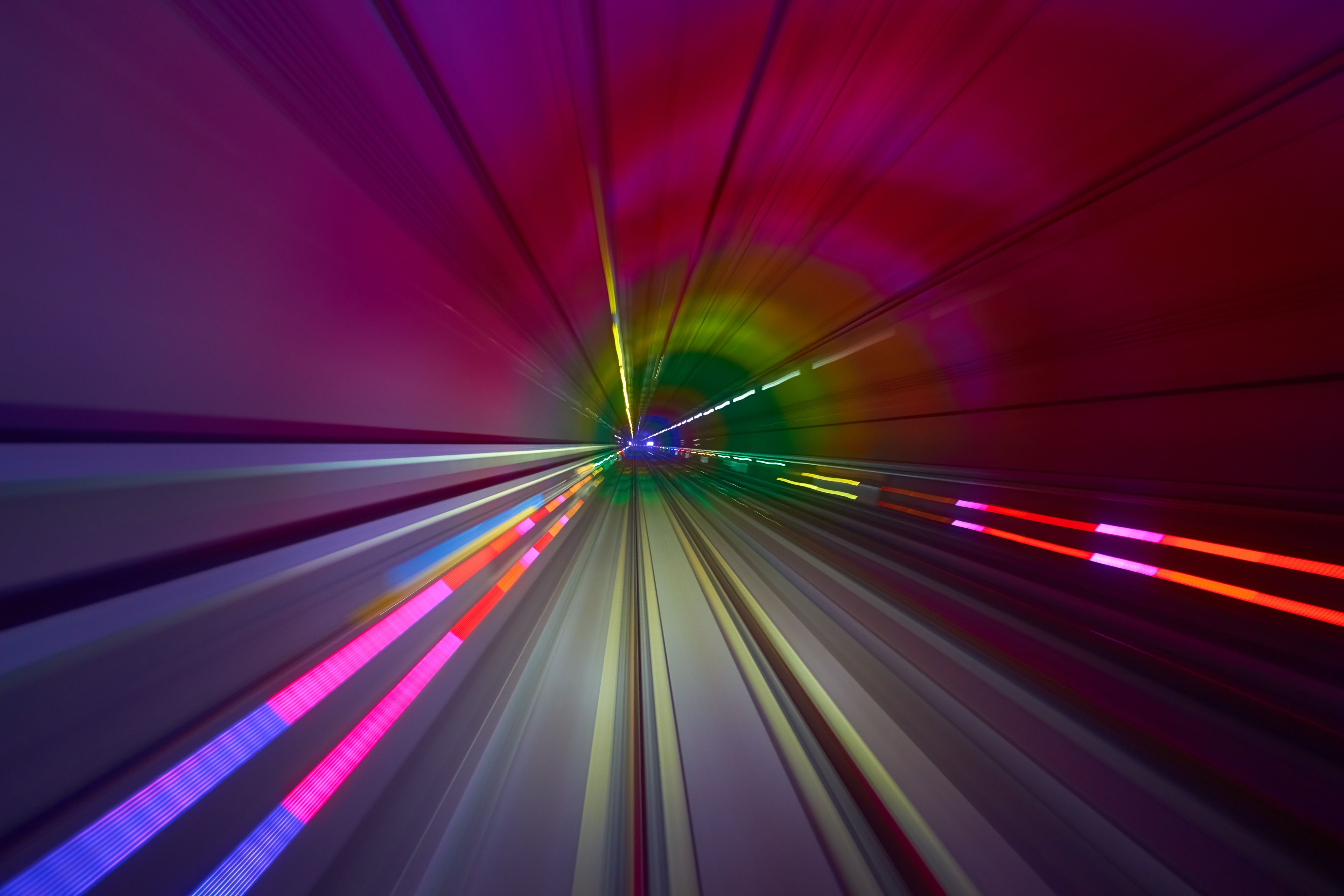 Free download wallpaper Speed, Miscellanea, Miscellaneous, Immersion, Tunnel, Motley, Multicolored on your PC desktop