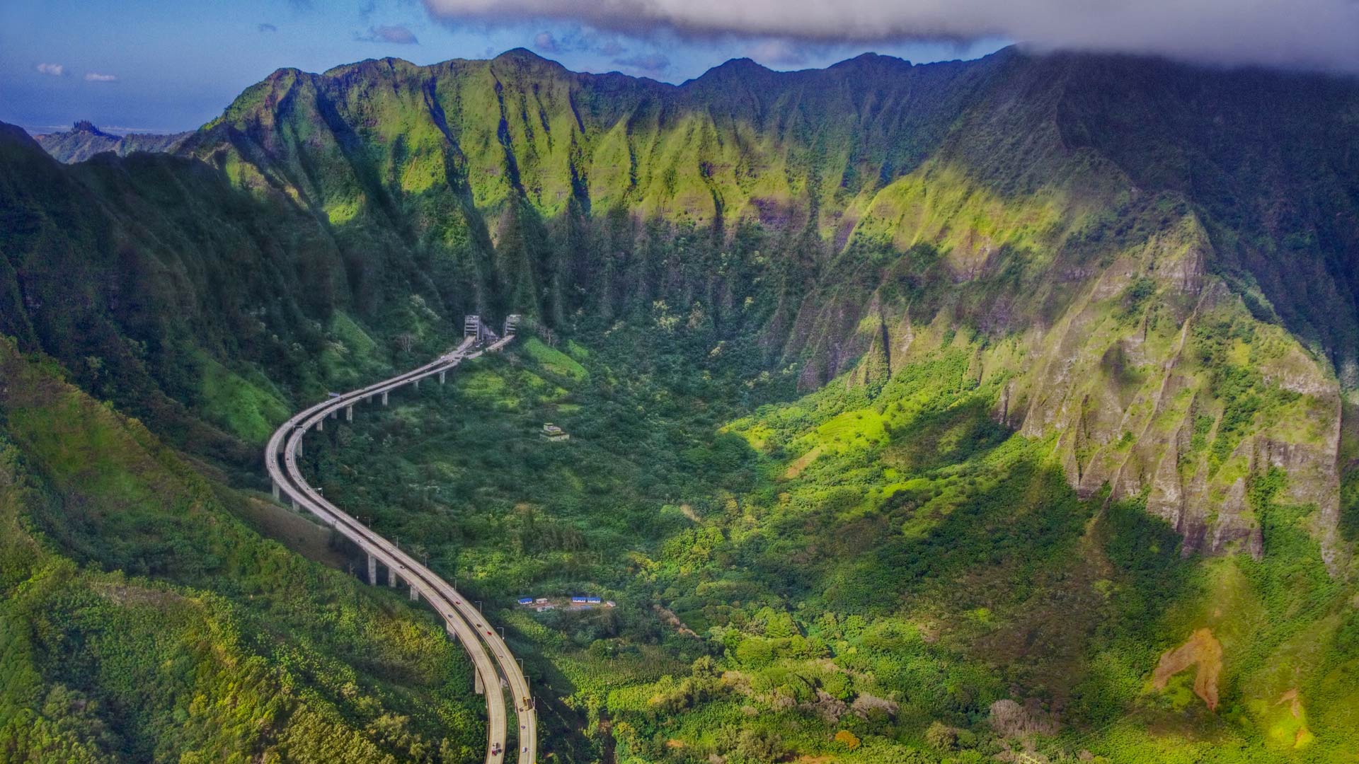 Download mobile wallpaper Mountain, Road, Hawaii, Man Made for free.