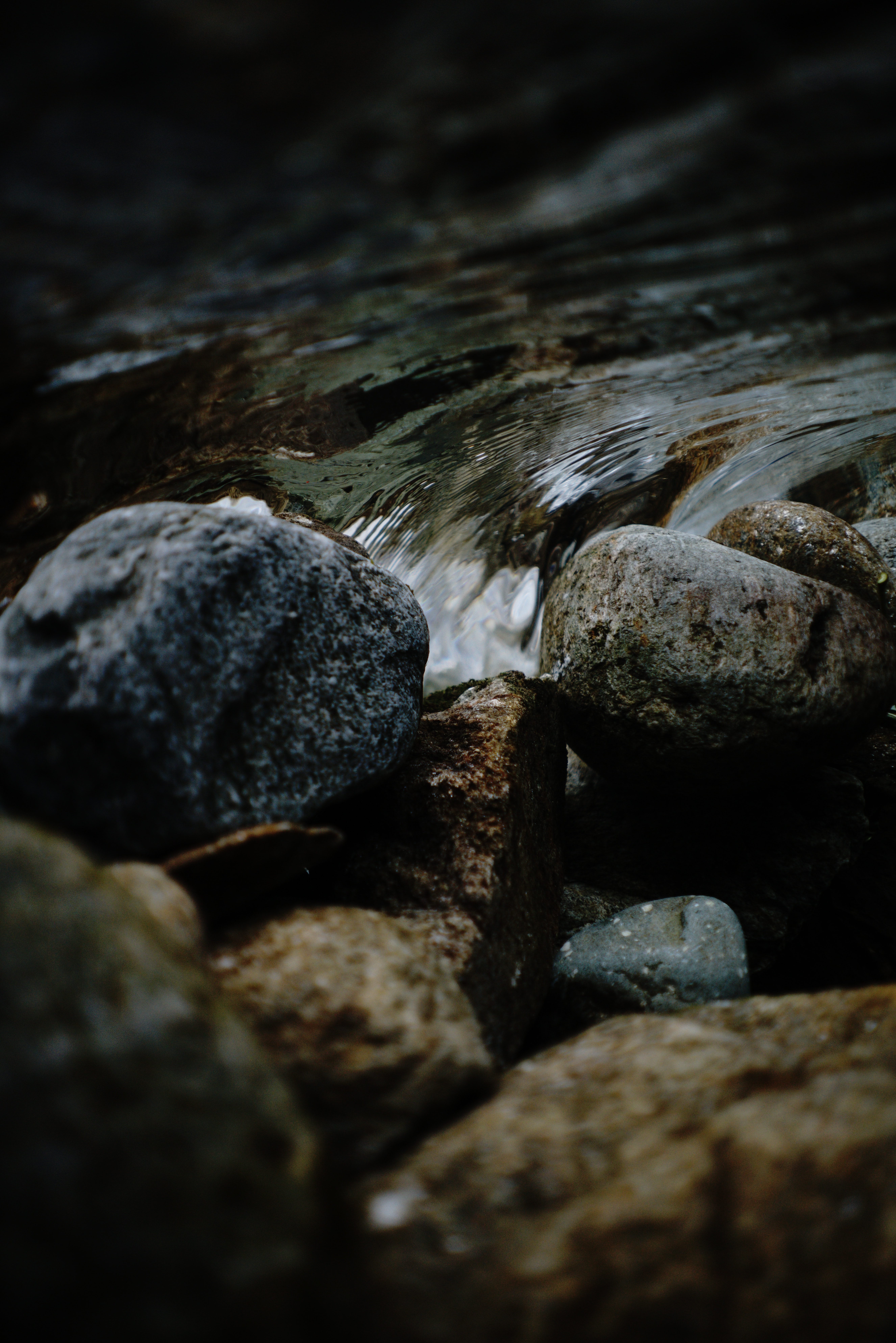 nature, flow, water, stones, rocks, stream FHD, 4K, UHD