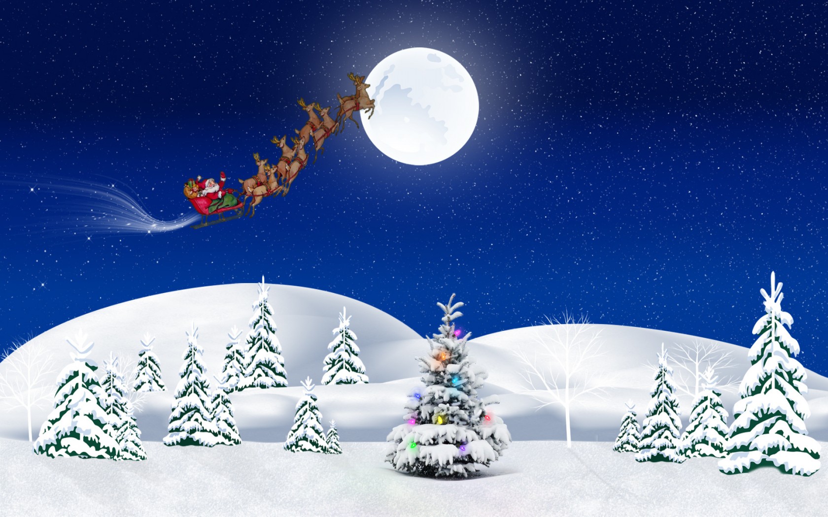 562967 Hintergrundbild herunterladen weihnachtsbaum, weihnachtsmann, weihnachten, feiertage - Bildschirmschoner und Bilder kostenlos