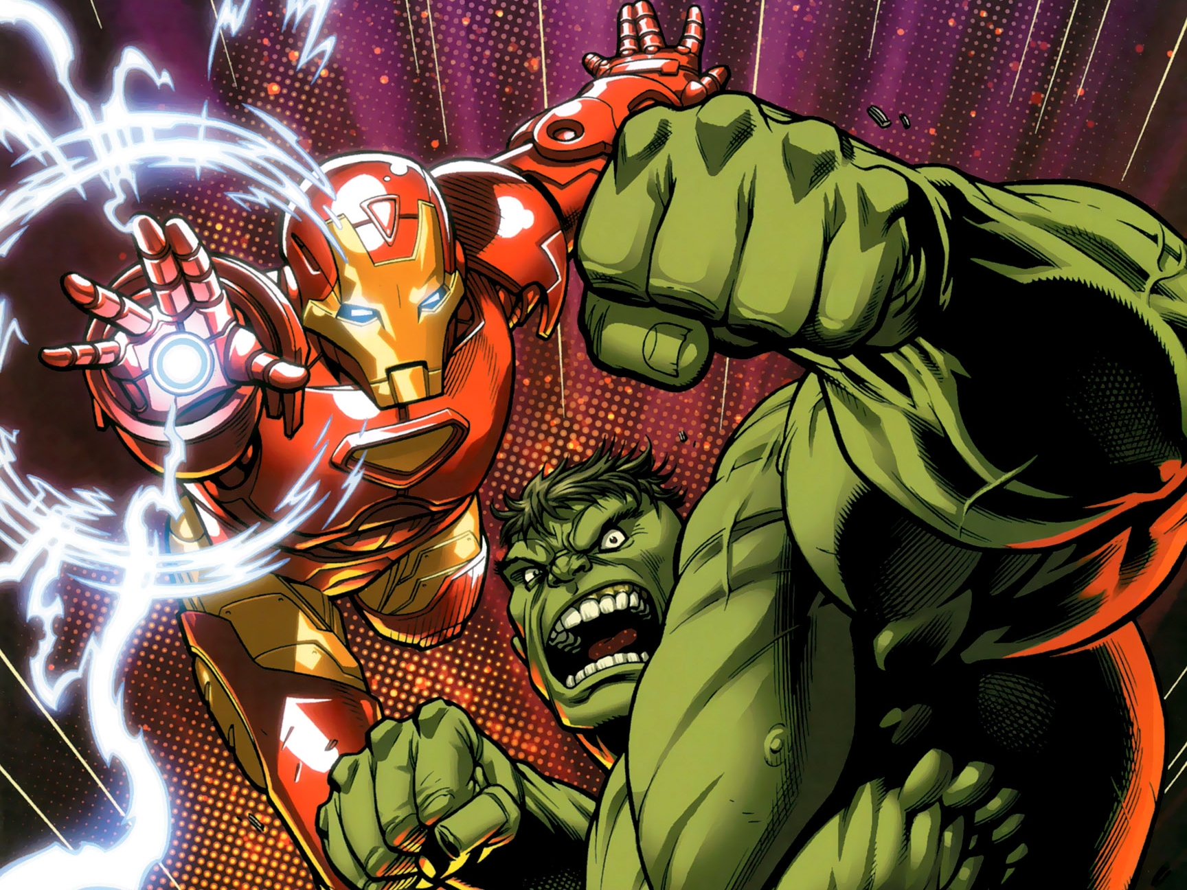 Laden Sie das Hulk, Comics, Ironman, The Avengers-Bild kostenlos auf Ihren PC-Desktop herunter