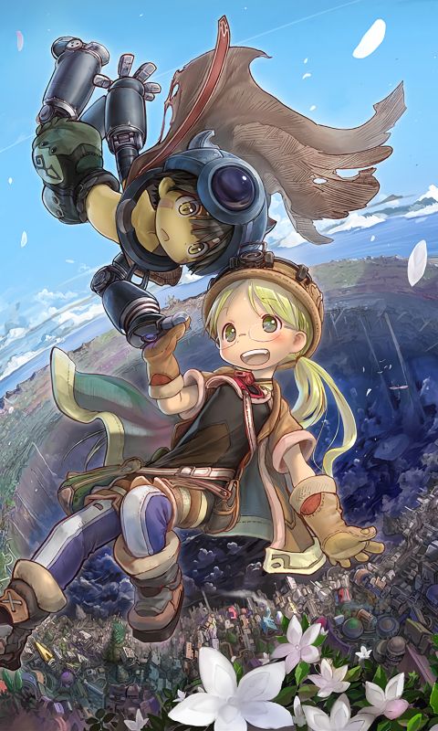 anime, made in abyss, regu (made in abyss), riko (made in abyss)