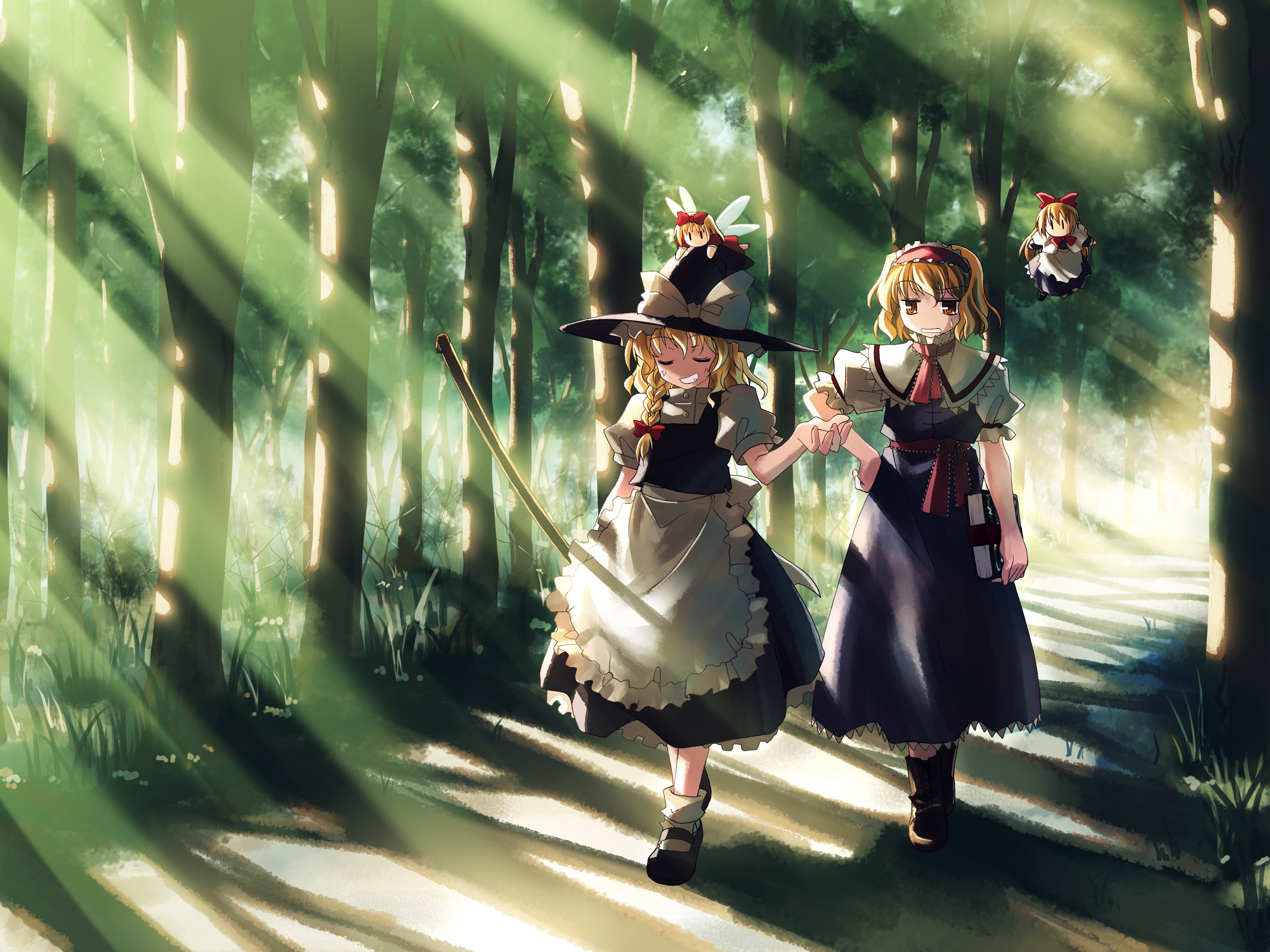 Free download wallpaper Anime, Touhou, Marisa Kirisame, Alice Margatroid on your PC desktop