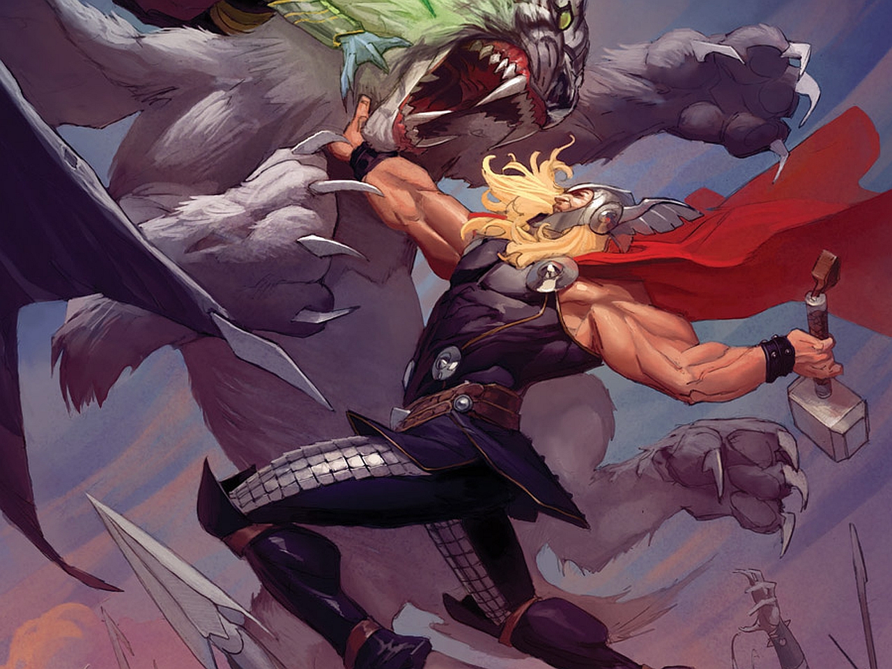 Descarga gratuita de fondo de pantalla para móvil de Historietas, Thor, Thor: God Of Thunder.