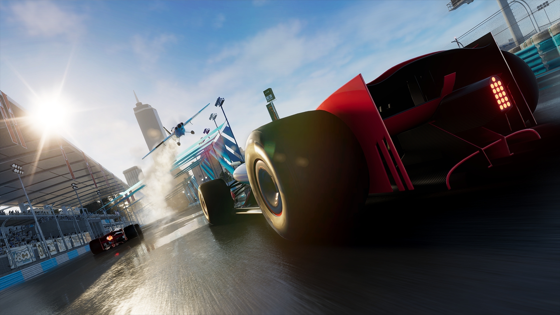 video game, the crew 2, car, race car, race track, racing, road, the crew