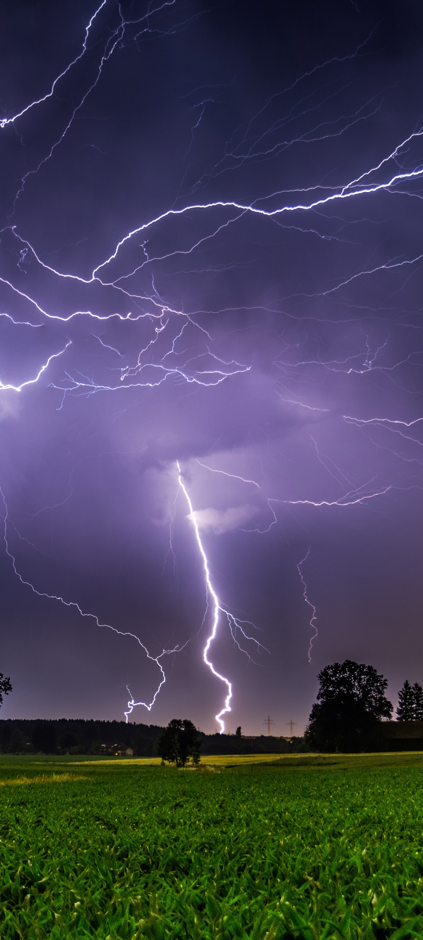 Download mobile wallpaper Nature, Night, Lightning, Photography for free.