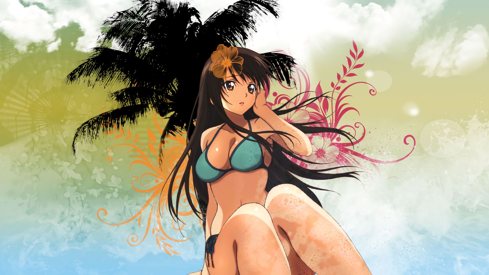 781738 descargar fondo de pantalla bikini, animado, toraburu, yui kotegawa: protectores de pantalla e imágenes gratis