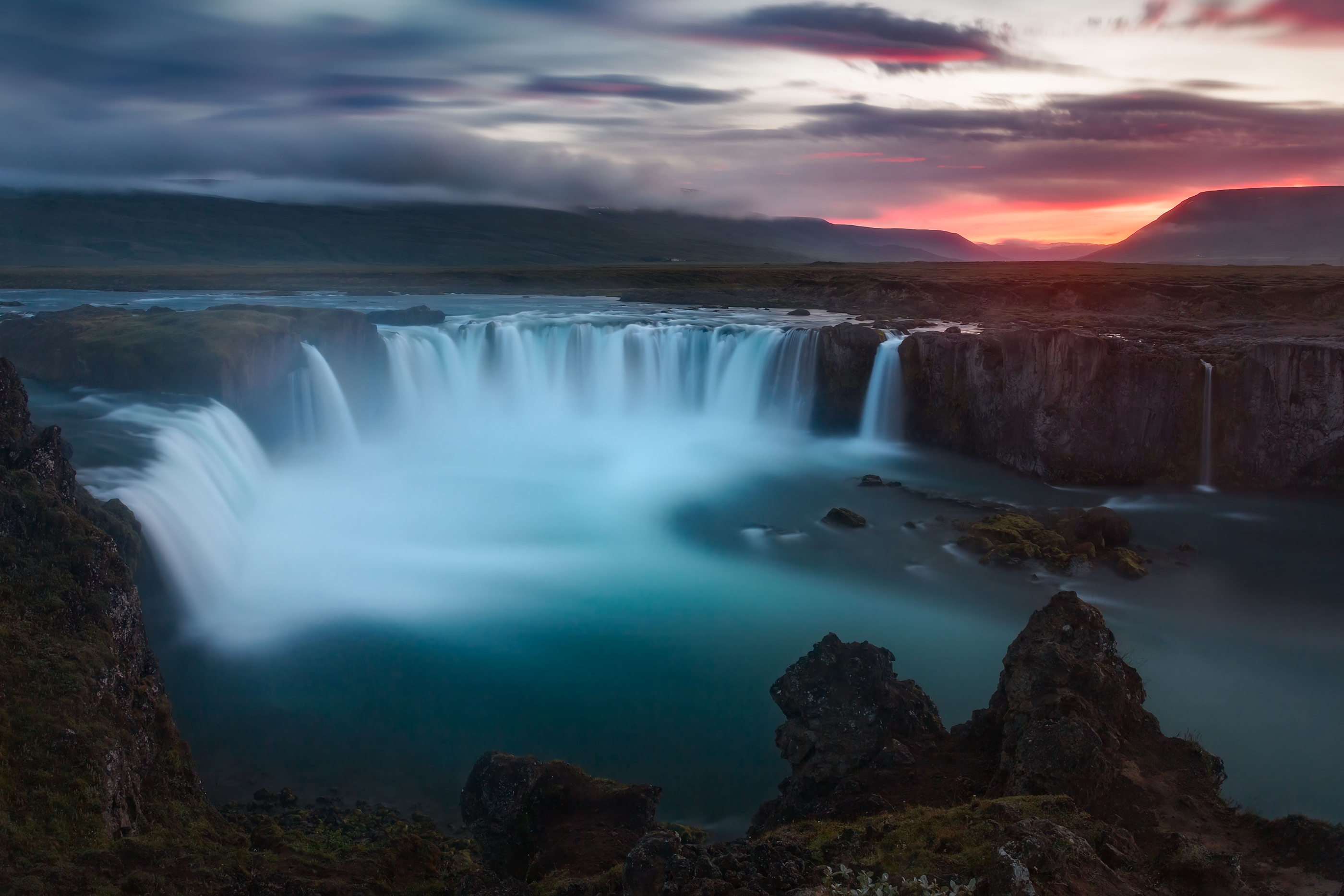 earth, goðafoss, iceland, waterfall, waterfalls
