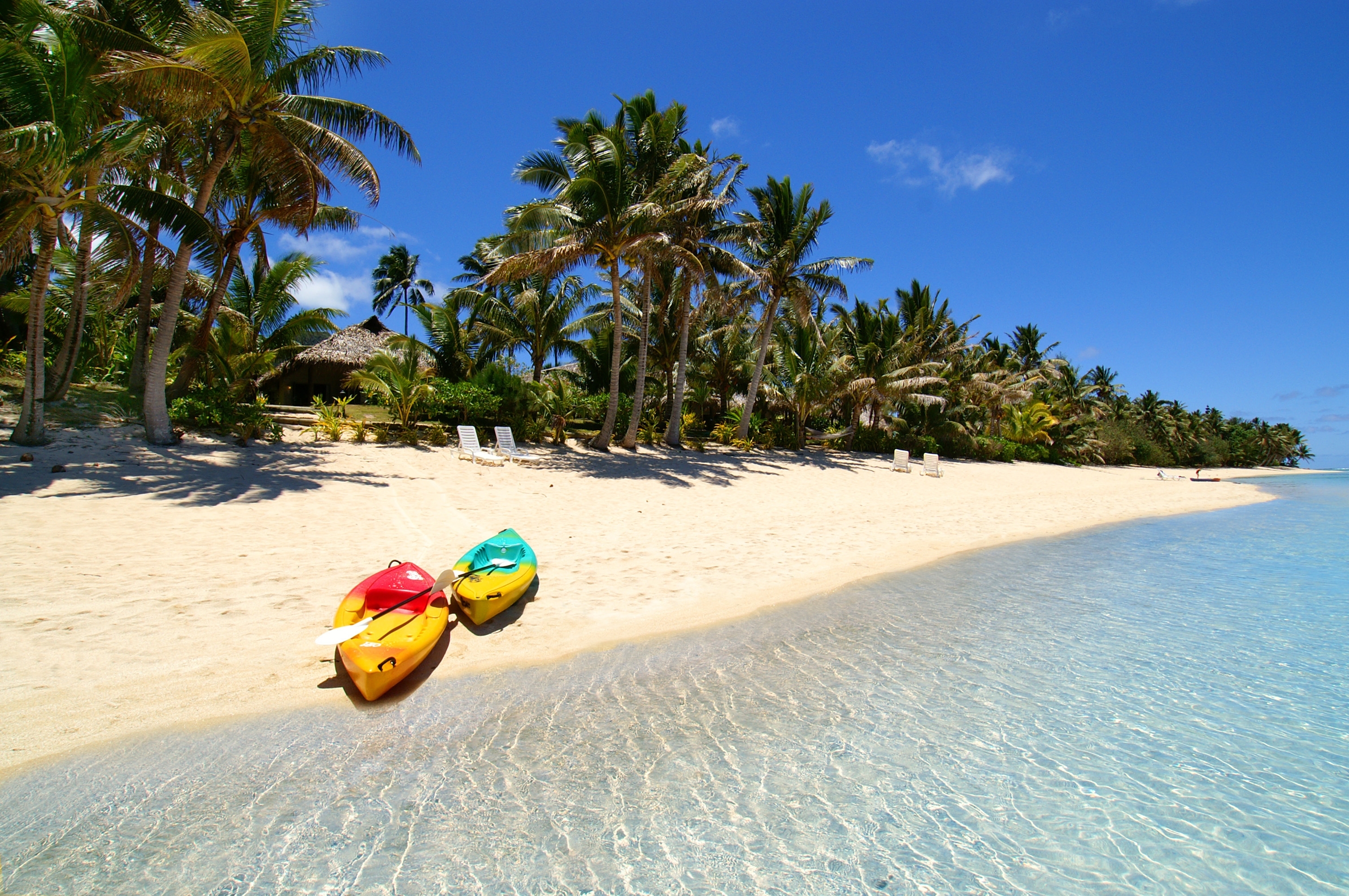 Free download wallpaper Nature, Tropics, Boat, Palms, Maldives, Beach on your PC desktop