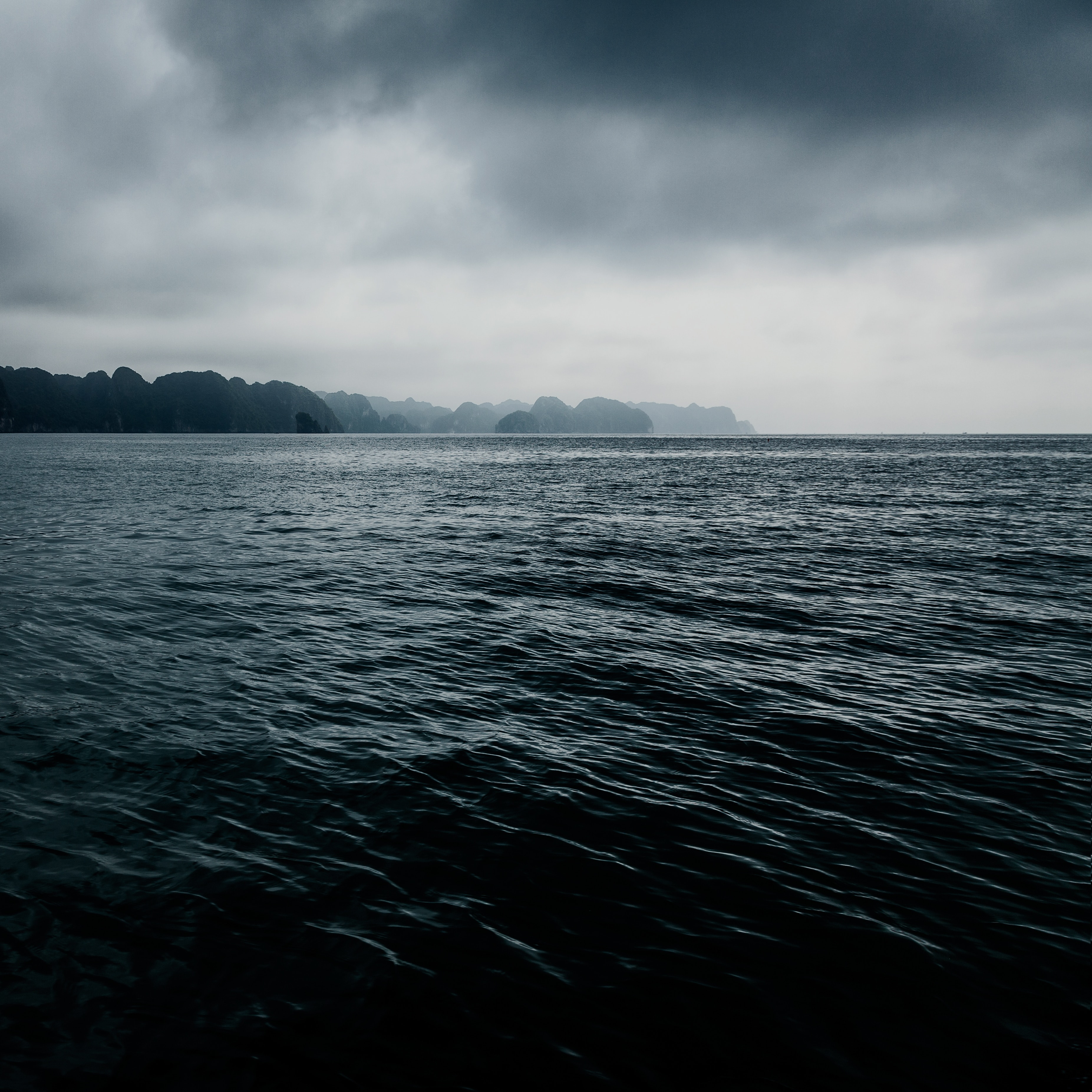 Free download wallpaper Sea, Fog, Nature, Water, Clouds, Gloomy on your PC desktop