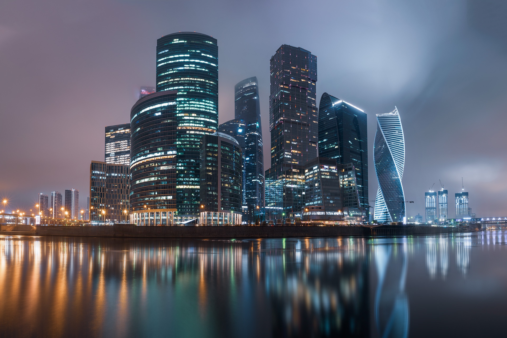 Free download wallpaper Cities, City, Skyscraper, Building, Reflection, Russia, Moscow, Man Made on your PC desktop