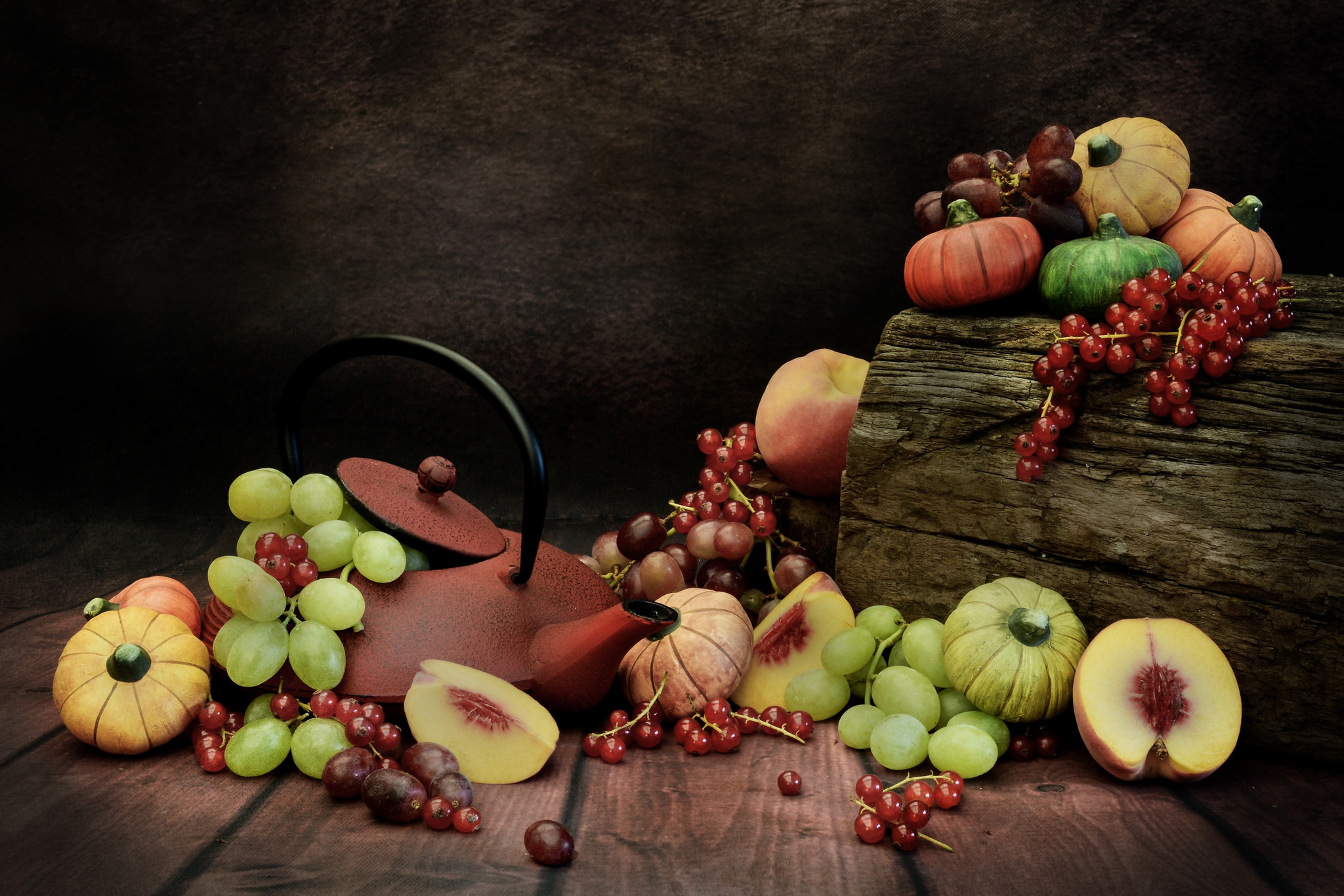 Baixe gratuitamente a imagem Comida, Outono, Uvas, Abóbora, Natureza Morta, Fruta, Pêssego na área de trabalho do seu PC
