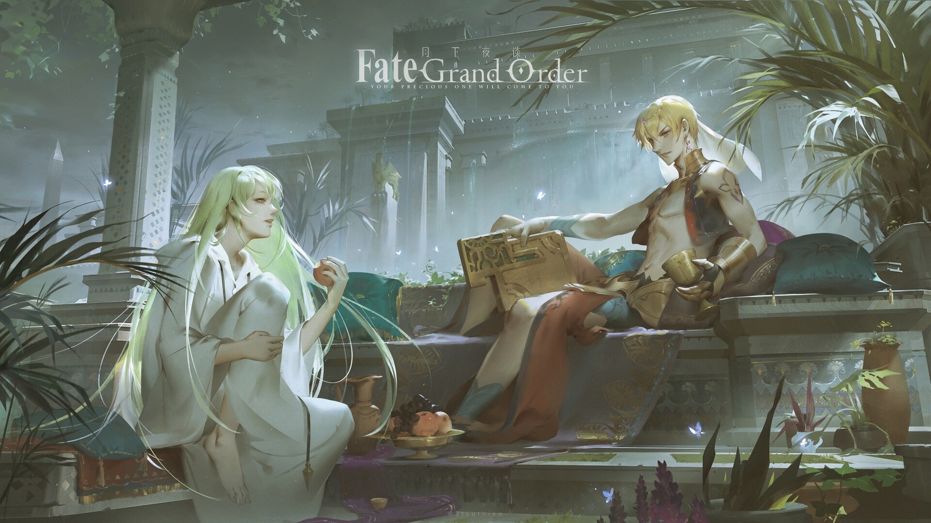 anime, fate/grand order, enkidu (fate/grand order), gilgamesh (fate series), fate series