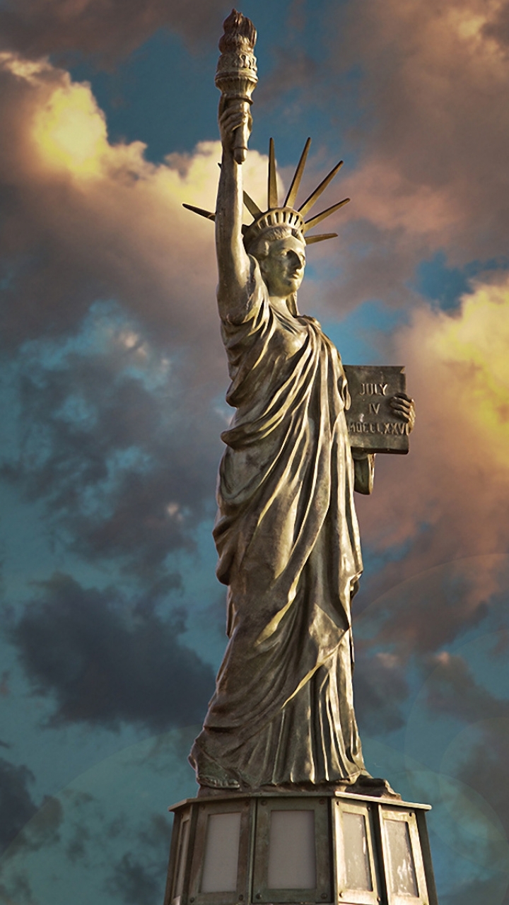 Descarga gratuita de fondo de pantalla para móvil de Estatua De La Libertad, Hecho Por El Hombre.