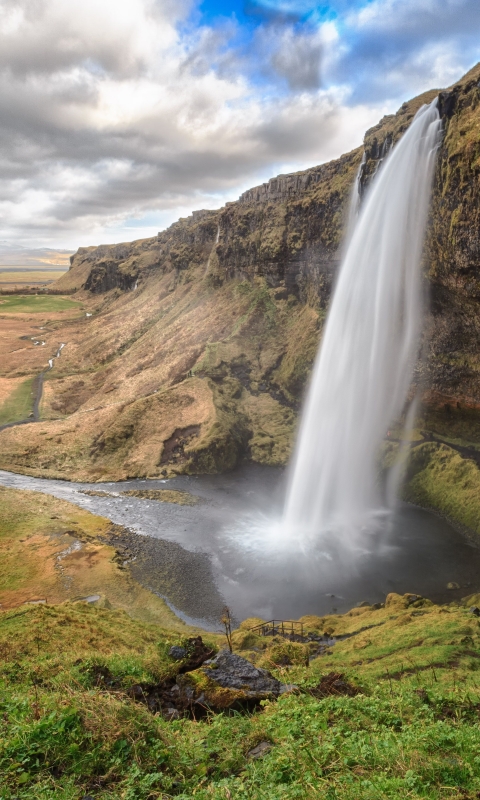 Handy-Wallpaper Wasserfälle, Wasserfall, Seljalandsfoss, Erde/natur kostenlos herunterladen.