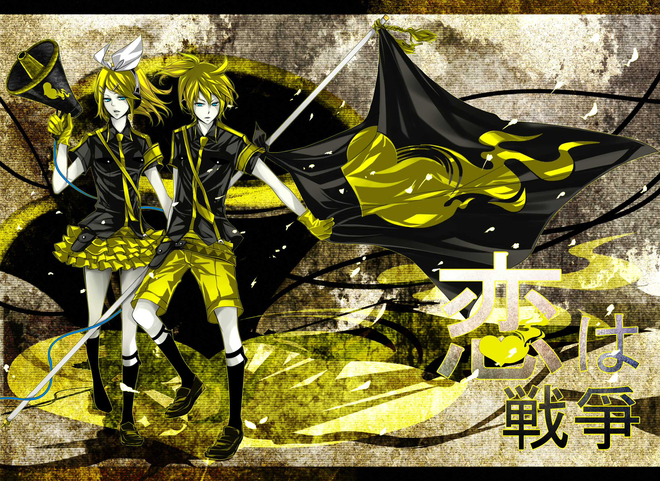 Free download wallpaper Anime, Vocaloid, Love Is War (Vocaloid), Rin Kagamine, Len Kagamine on your PC desktop