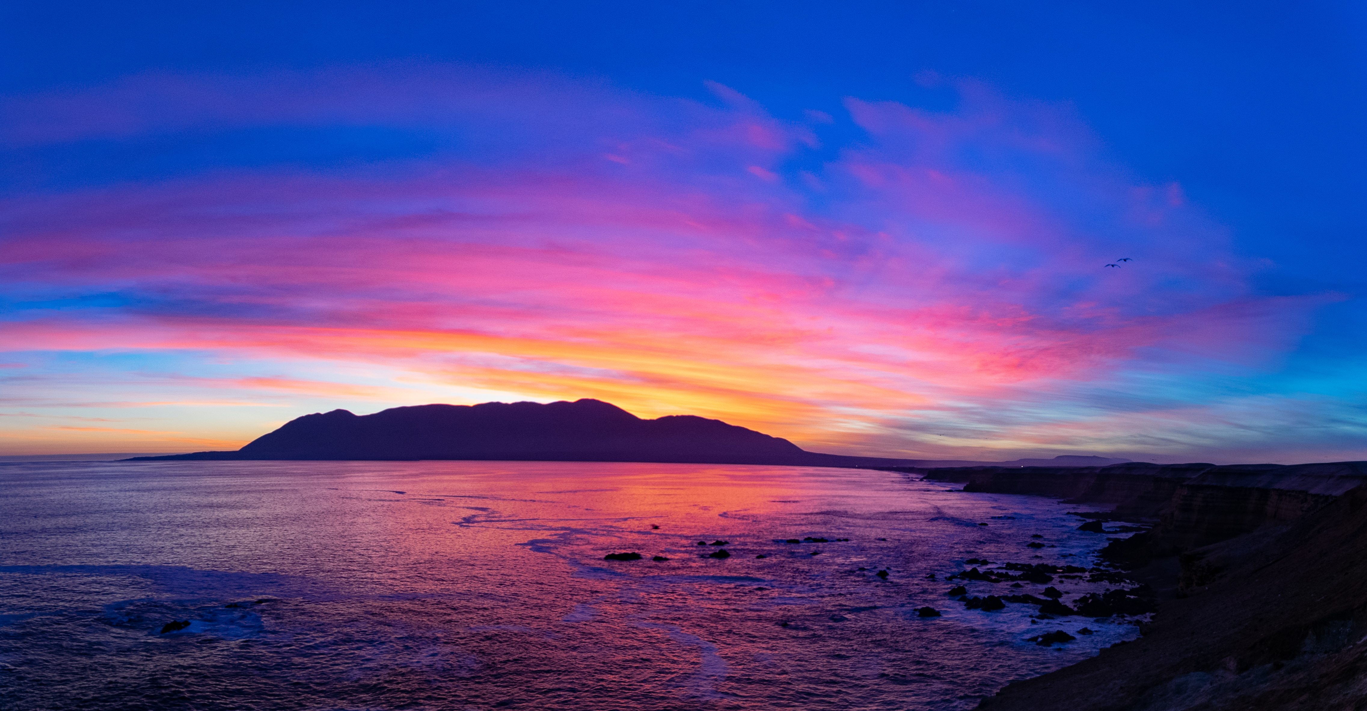 Free download wallpaper Sunset, Coast, Dusk, Nature, Sea, Twilight on your PC desktop