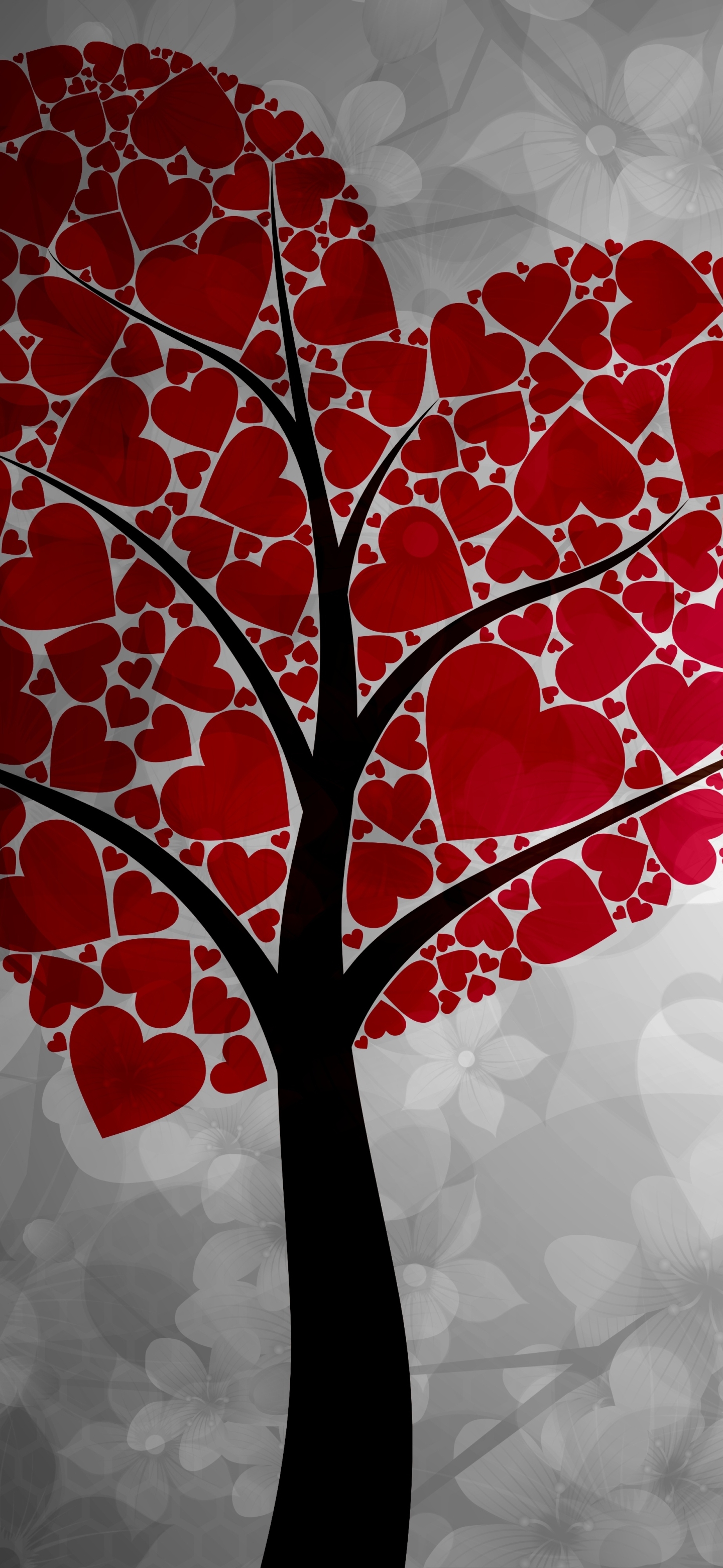 Download mobile wallpaper Tree, Heart, Artistic for free.