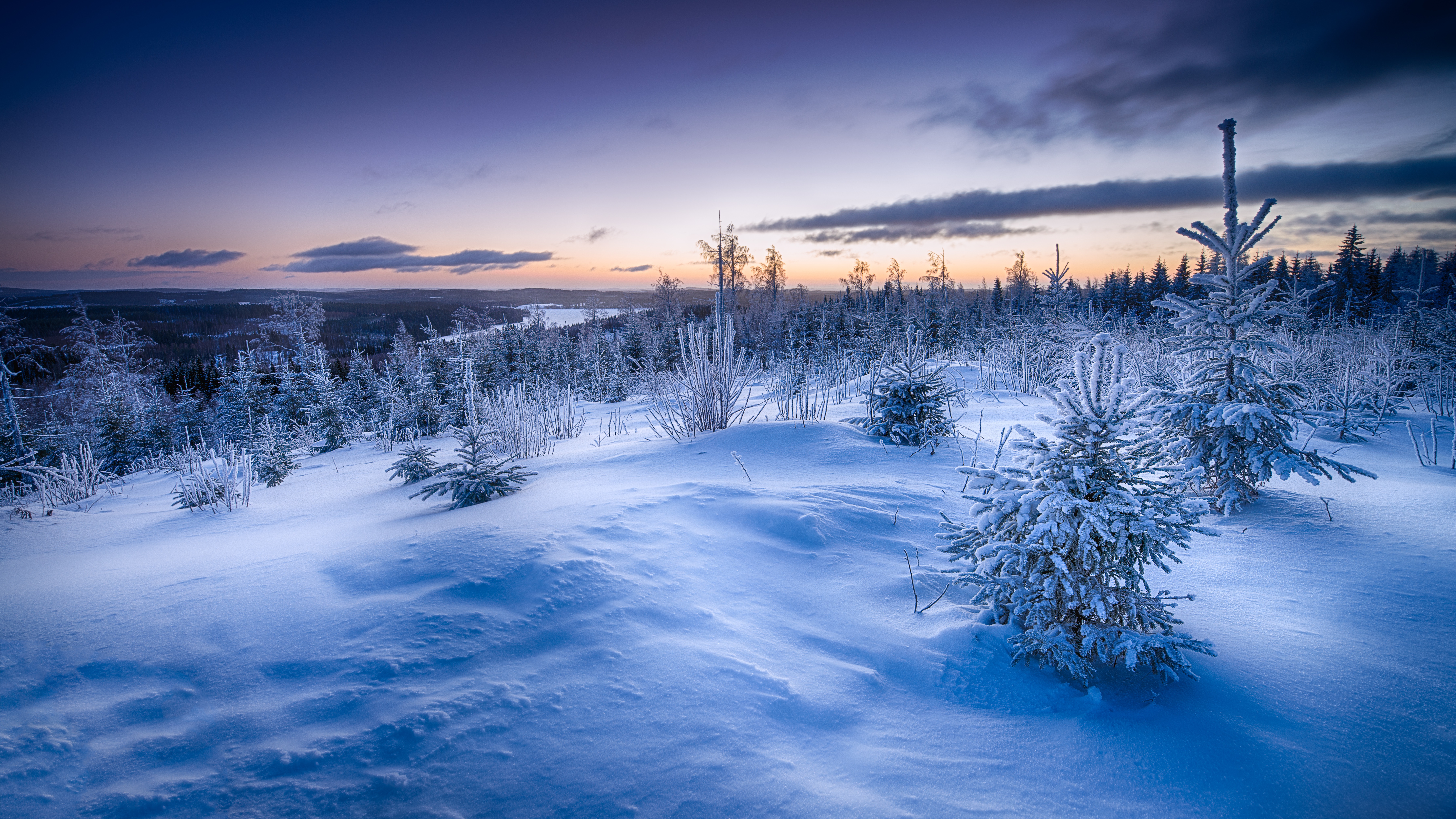 Скачать картинку Зима, Природа, Снег, Горизонт, Ландшафт, Земля/природа в телефон бесплатно.