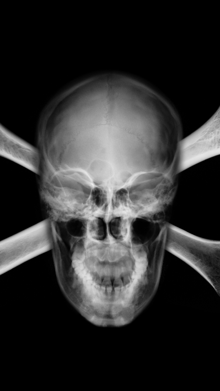 Download mobile wallpaper Dark, Skull for free.