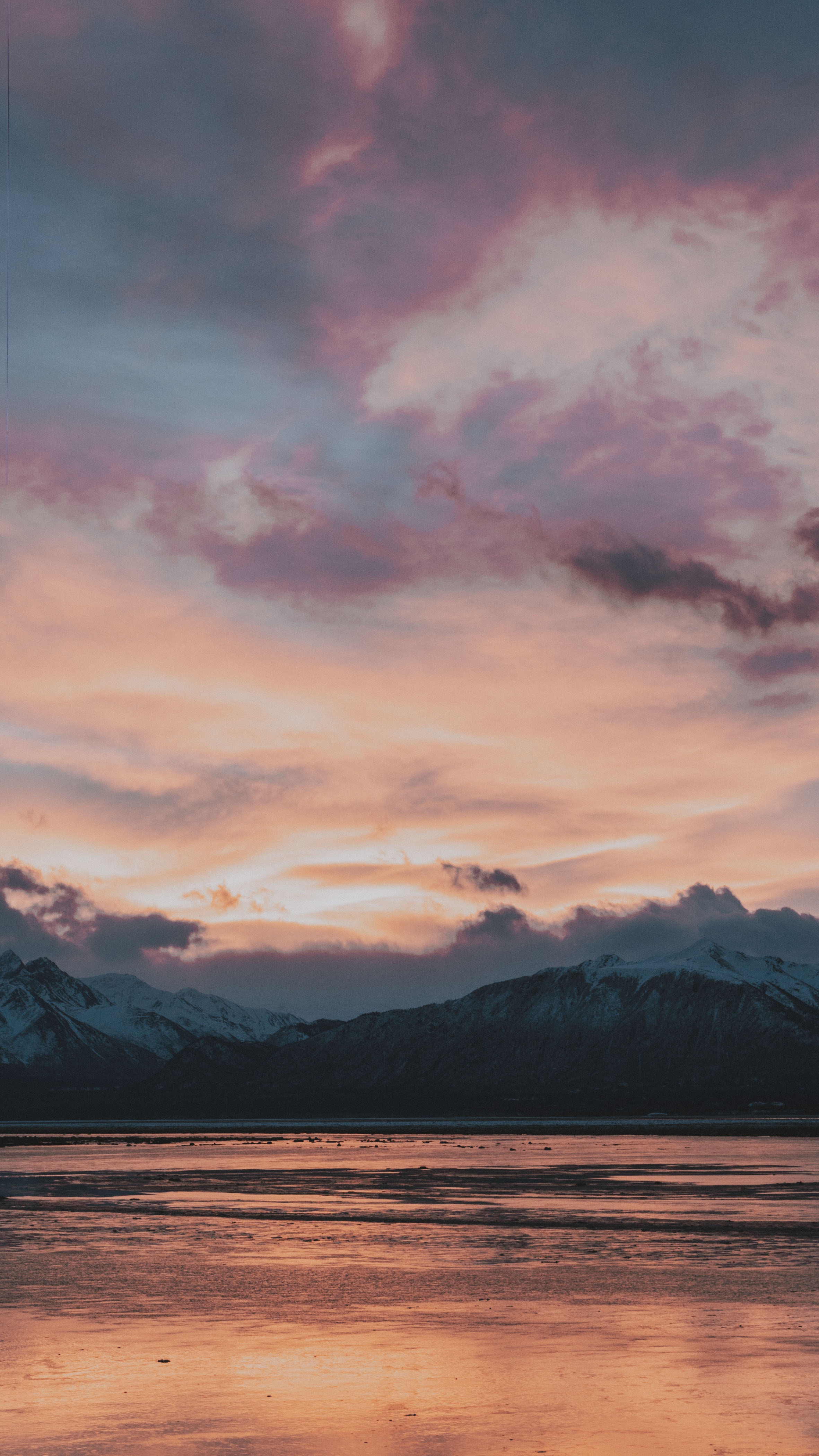 無料モバイル壁紙海, 雲, 自然, スカイ, 山脈, 地平線, 日没, 風景をダウンロードします。