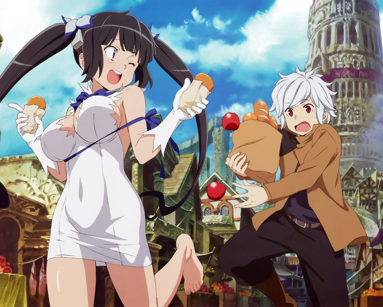 Free download wallpaper Anime, Hestia (Danmachi), Is It Wrong To Try To Pick Up Girls In A Dungeon?, Bell Cranel, Danmachi on your PC desktop