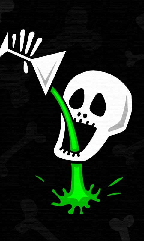 Download mobile wallpaper Dark, Skull for free.