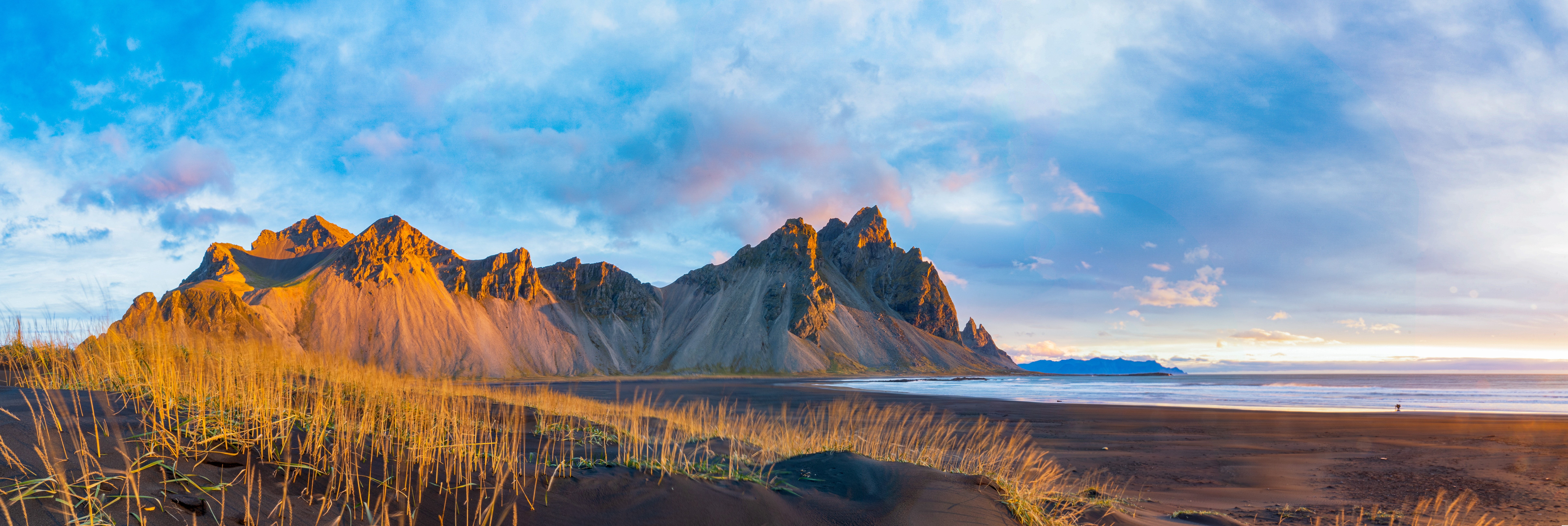 Скачать обои бесплатно Горы, Исландия, Земля/природа, Вестрахорн картинка на рабочий стол ПК