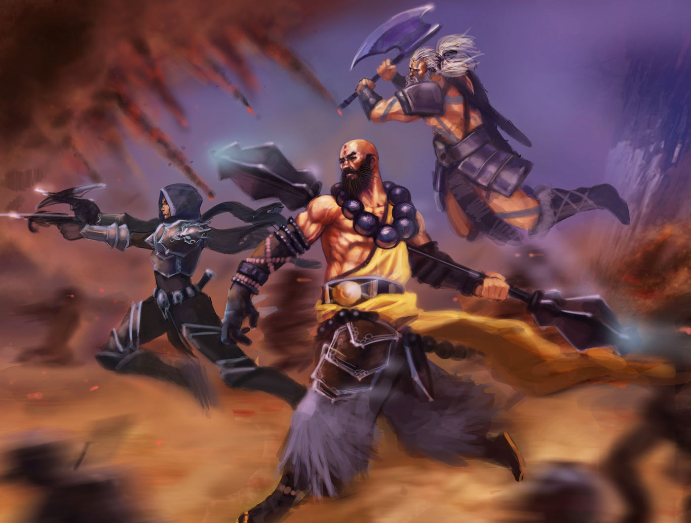 Baixar papel de parede para celular de Monge (Diablo Iii), Caçador De Demônios (Diablo Iii), Bárbaro (Diablo Iii), Diablo Iii, Diablo, Videogame gratuito.