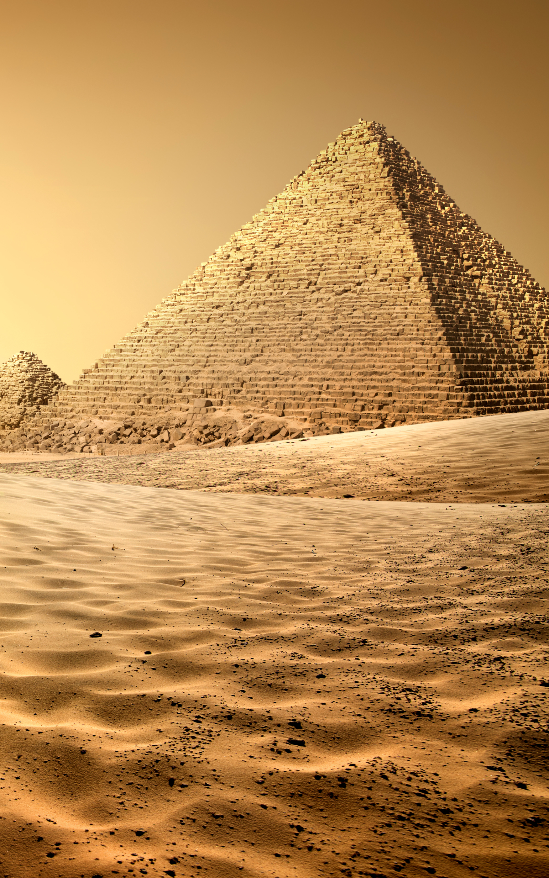 Download mobile wallpaper Sand, Desert, Pyramid, Man Made for free.