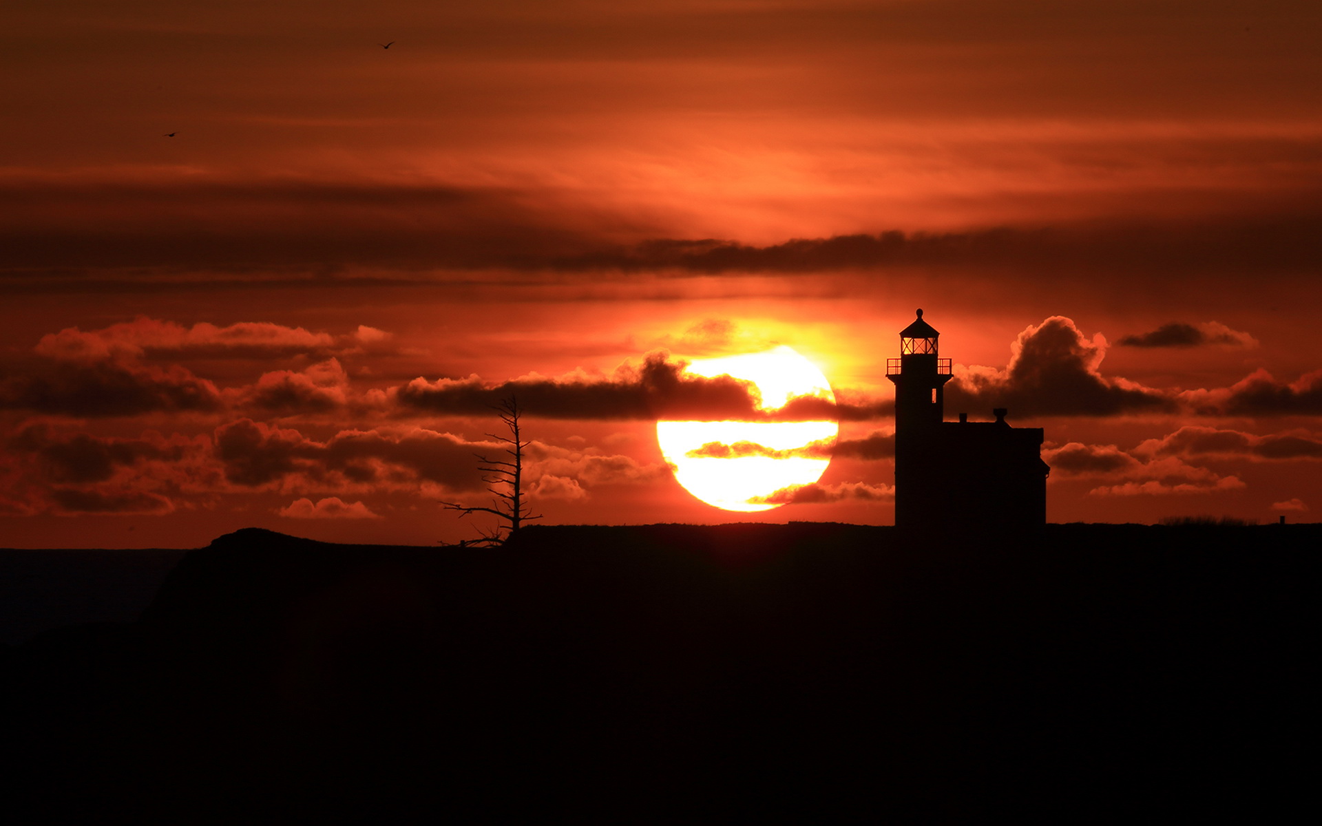 Baixar papel de parede para celular de Pôr Do Sol, Farol, Fotografia gratuito.