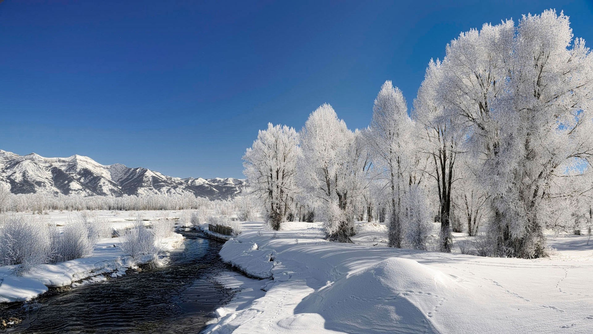 PCデスクトップに冬, 川, 風景画像を無料でダウンロード